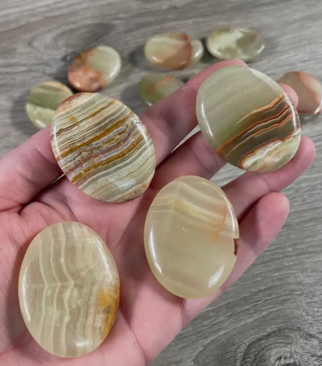 Pink Mangano Calcite and Green Onyx Duo Pack