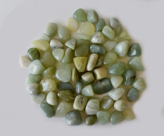 5 Prehnite Crystal Tumbles