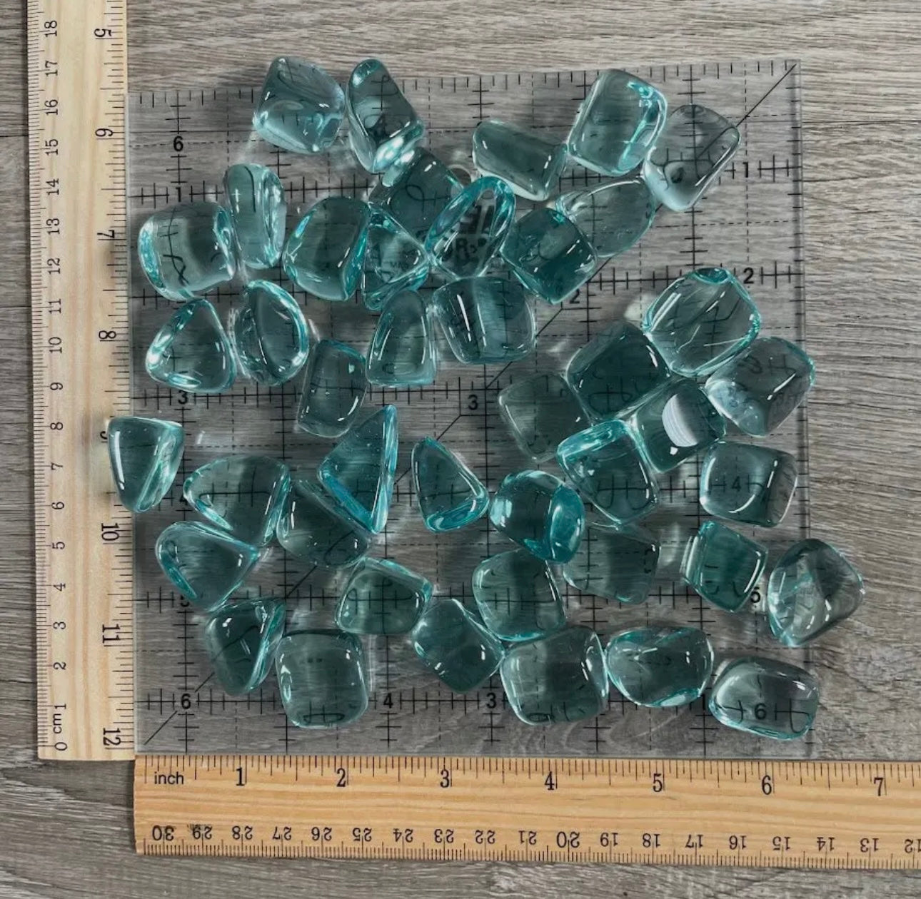 Blue Obsidian Crystal Tumble 4 Pieces