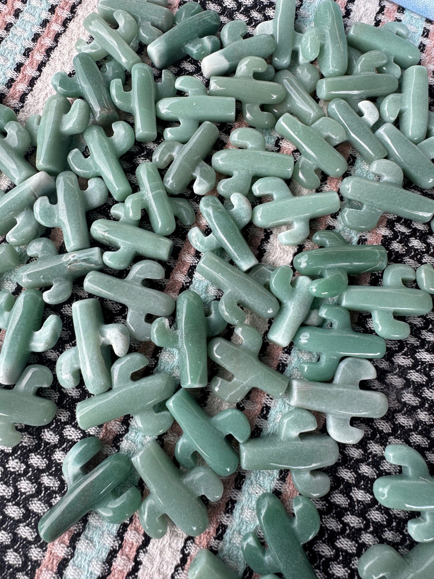 Green Aventurine Crystal Cactus Figure 1 Piece