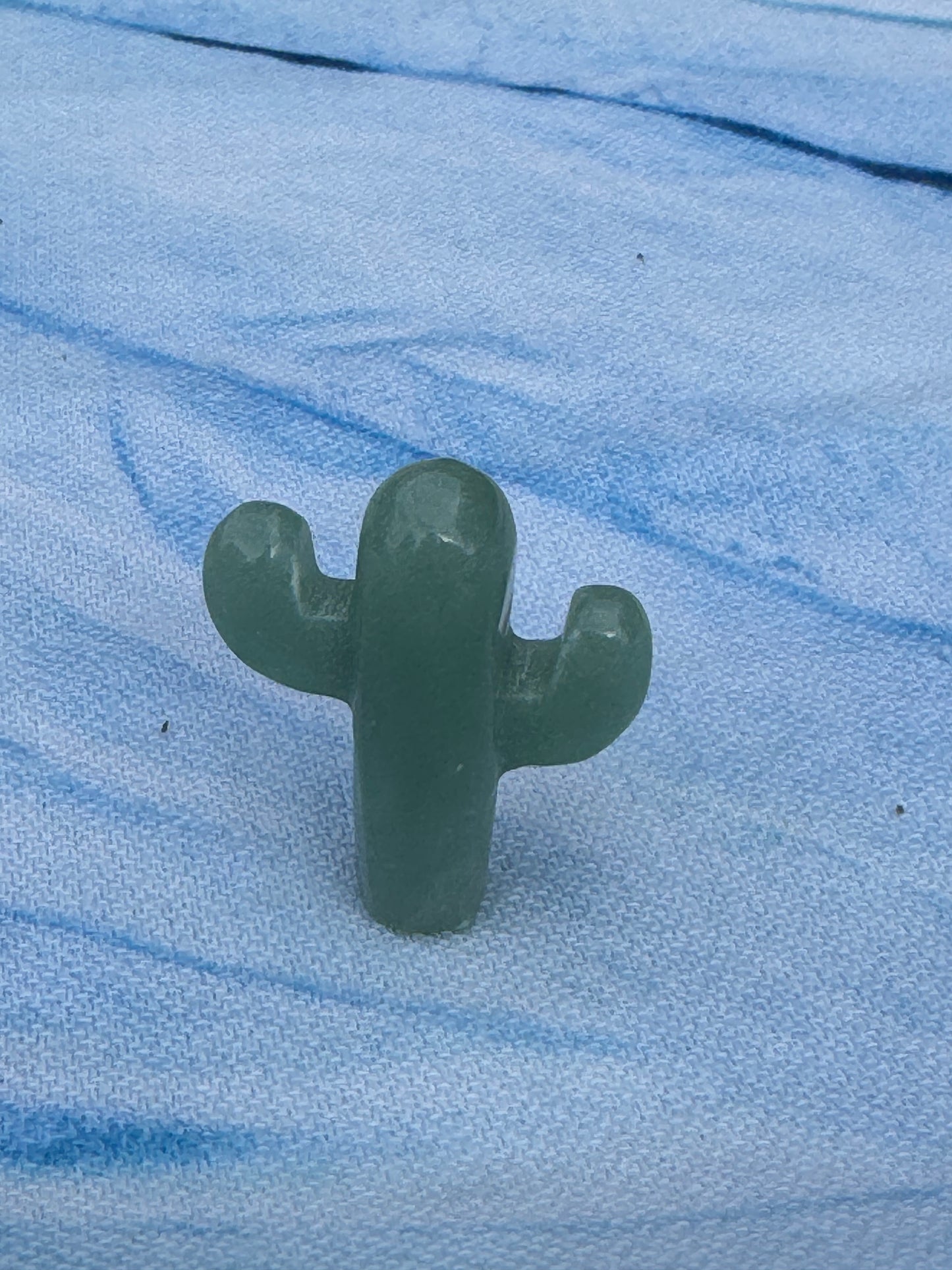 Green Aventurine Crystal Cactus Figure 1 Piece