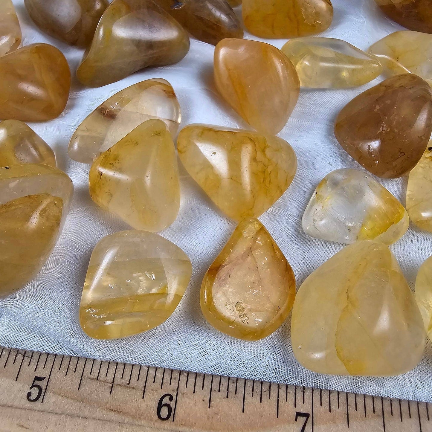 Golden Healer Crystal Tumbles 3 Pieces