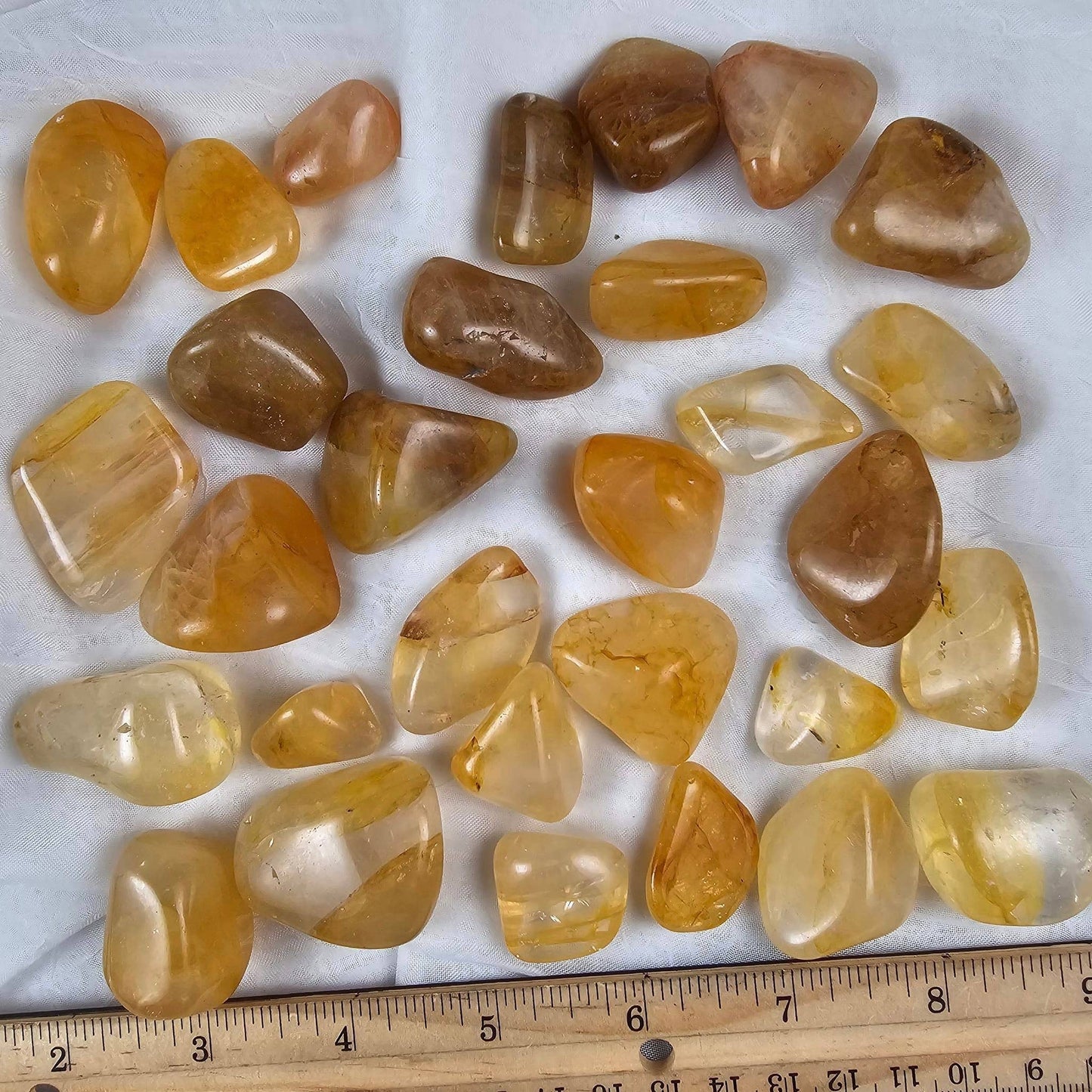 Golden Healer Crystal Tumbles 3 Pieces
