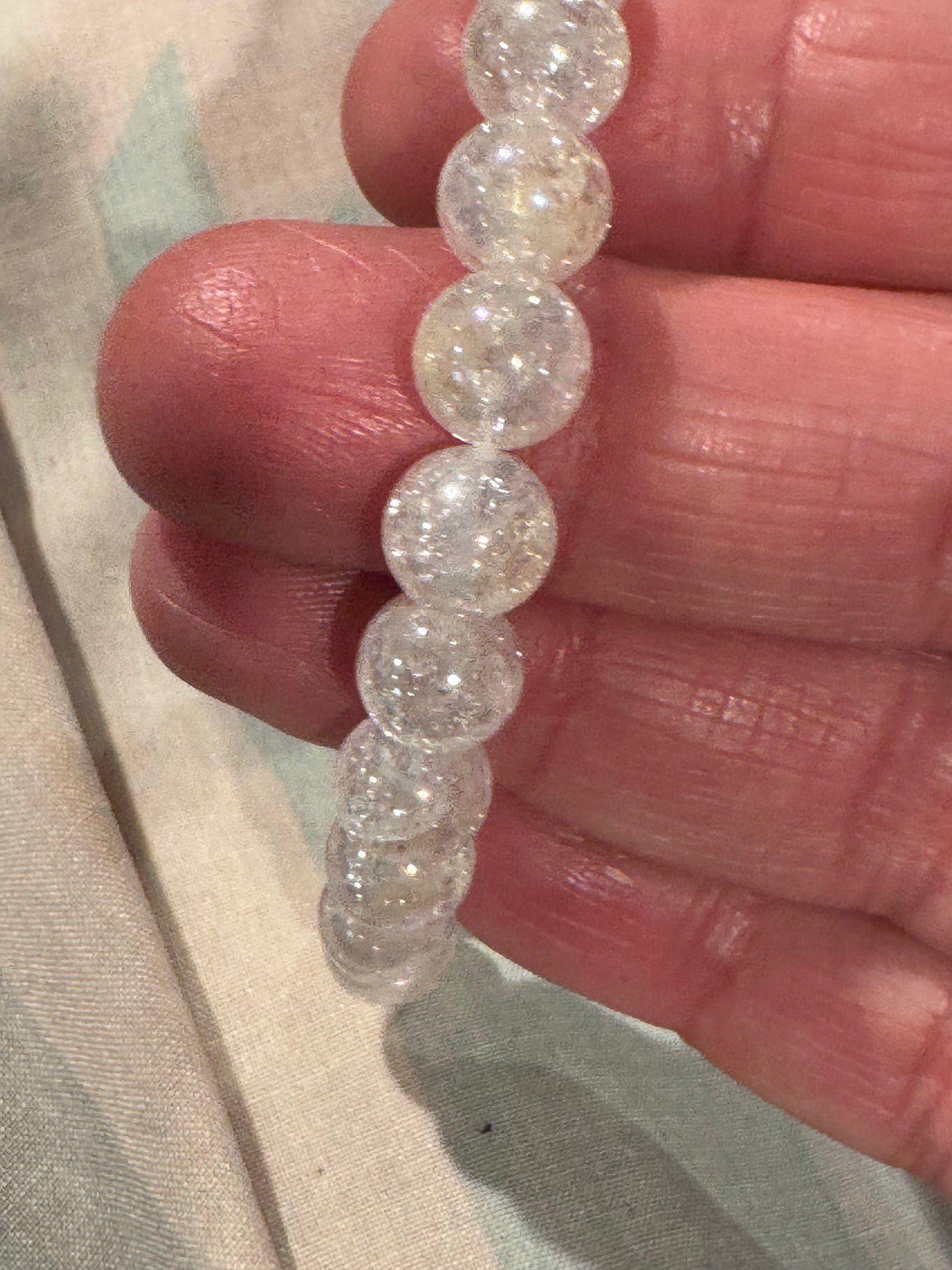 Aura Quartz Rainbow Moonstone 8mm Bracelet