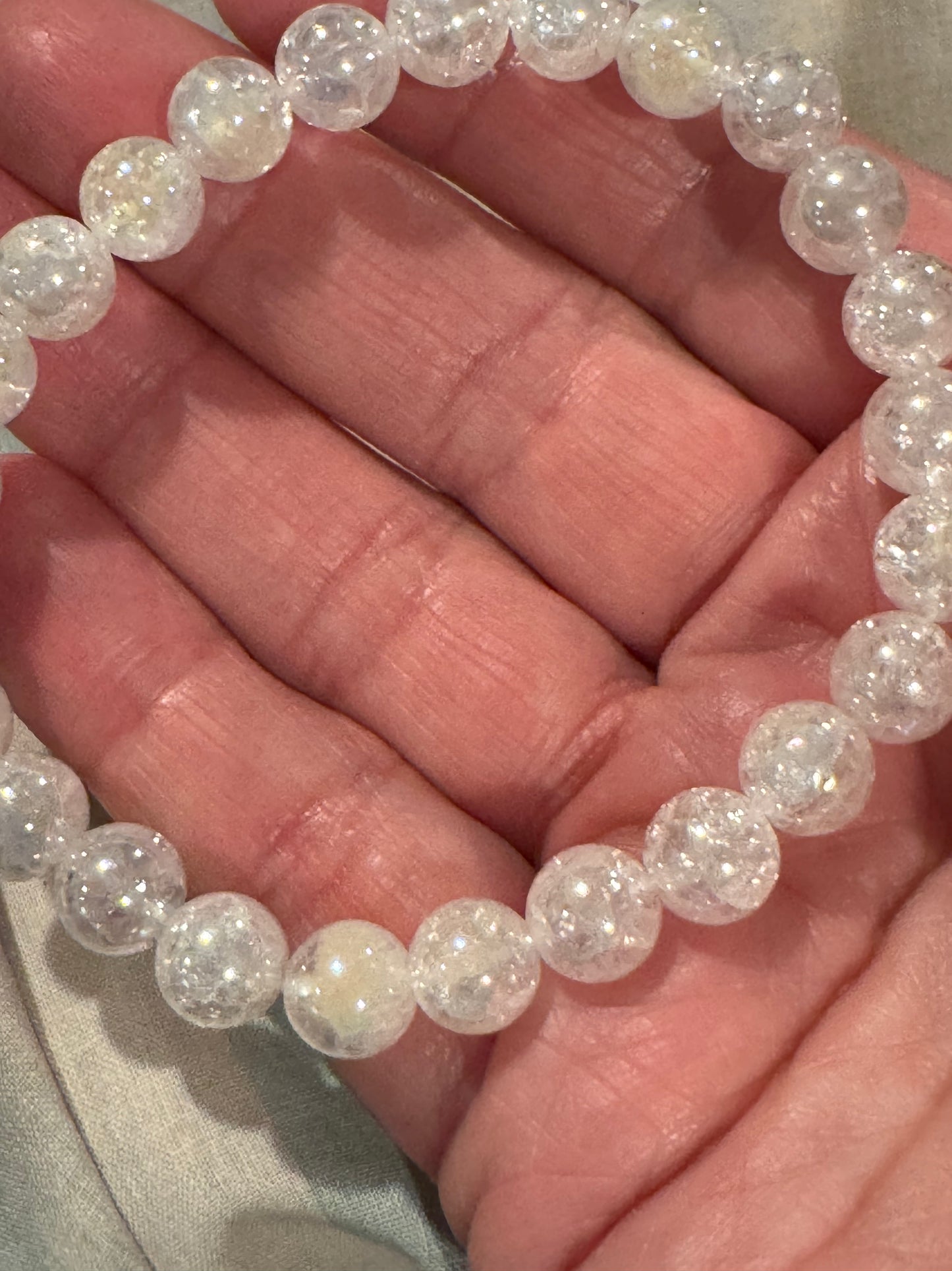 Aura Quartz Rainbow Moonstone 8mm Bracelet