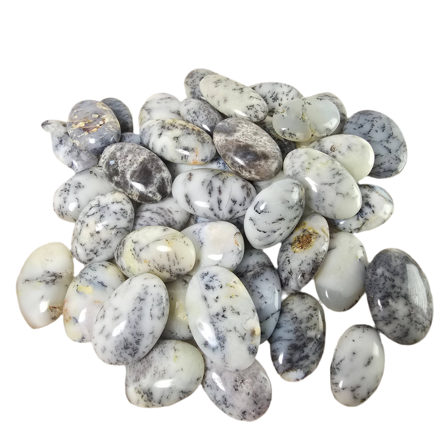 Dendritic Opal Tumbles 3 Pieces