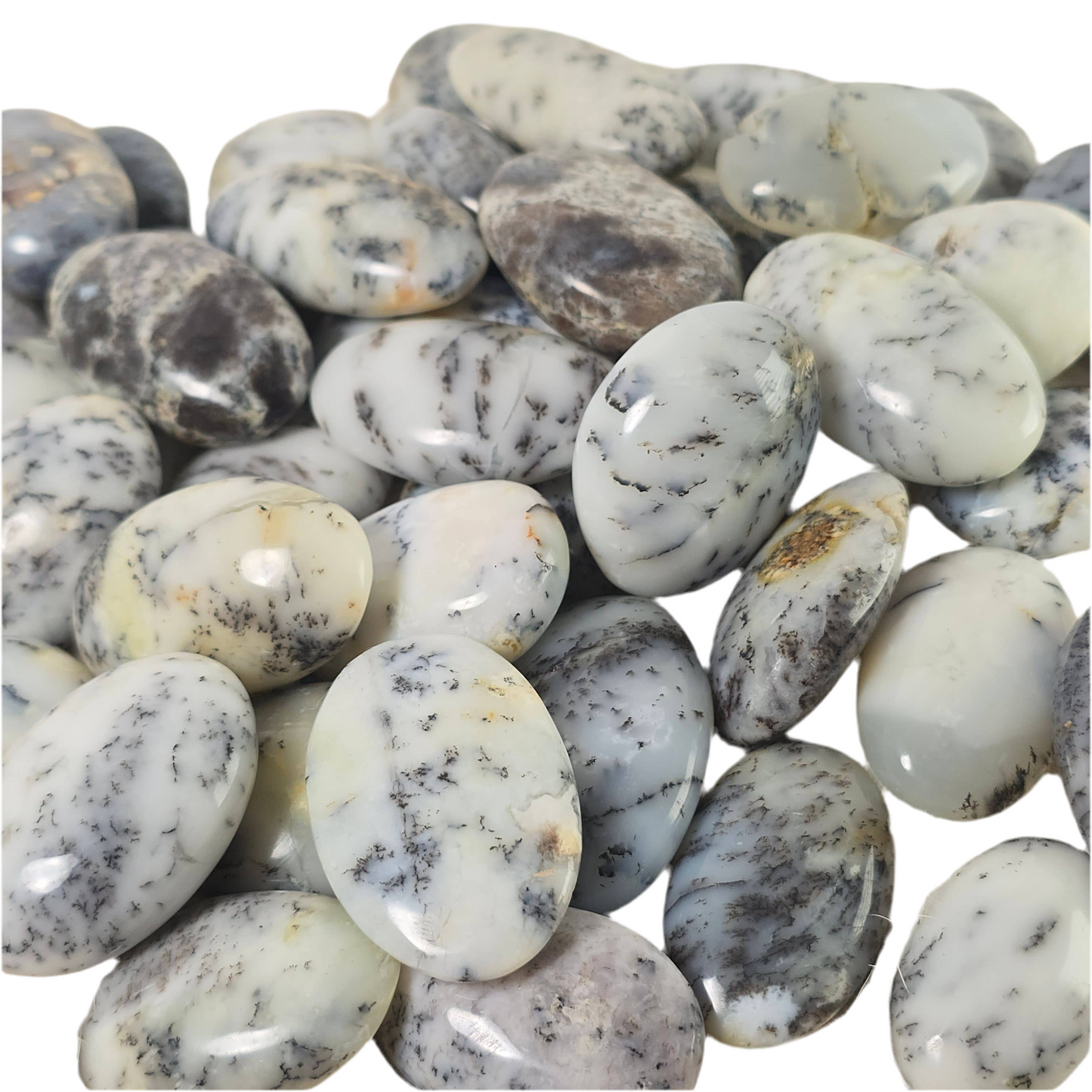 Dendritic Opal Tumbles 3 Pieces