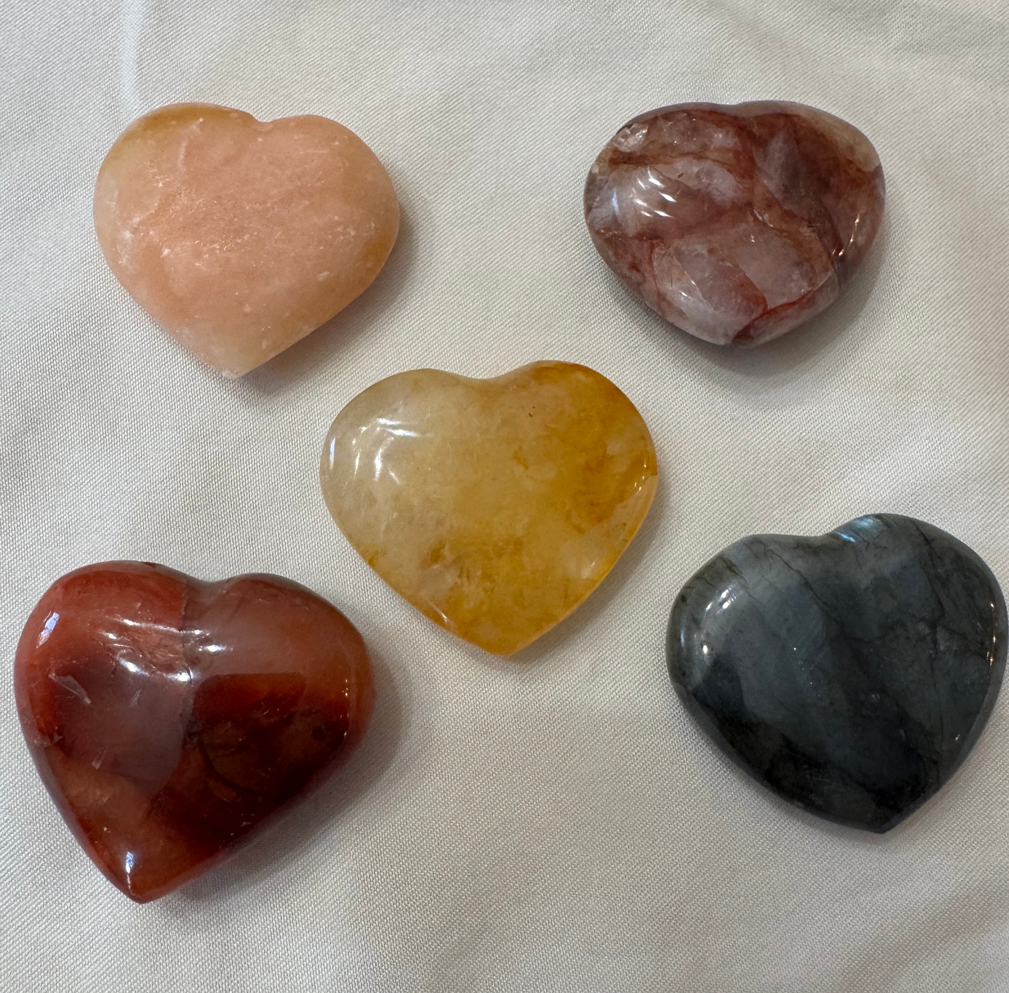 Crystal Heart Mixed Lot of 5