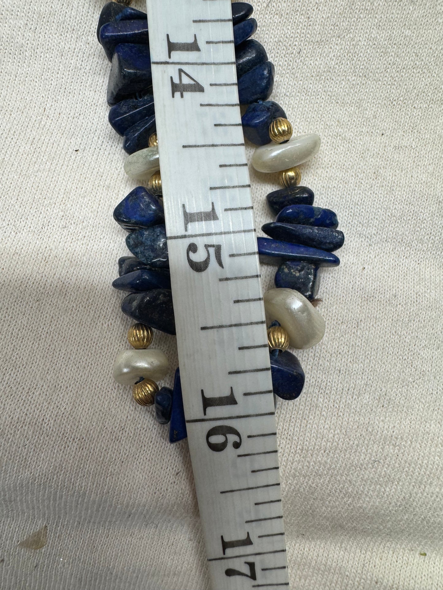 Lapis and Fresh Water Pearl Necklace