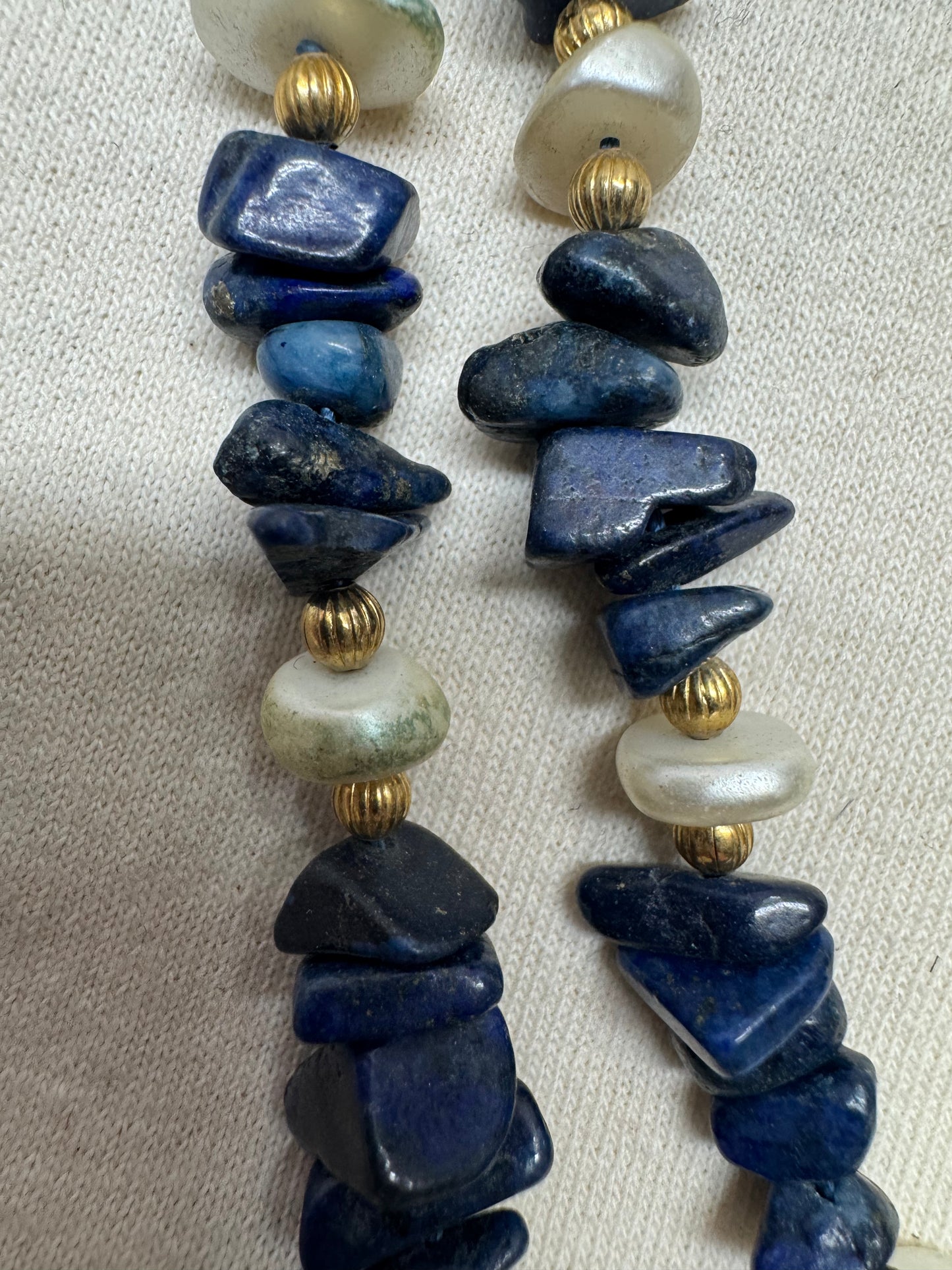 Lapis and Fresh Water Pearl Necklace