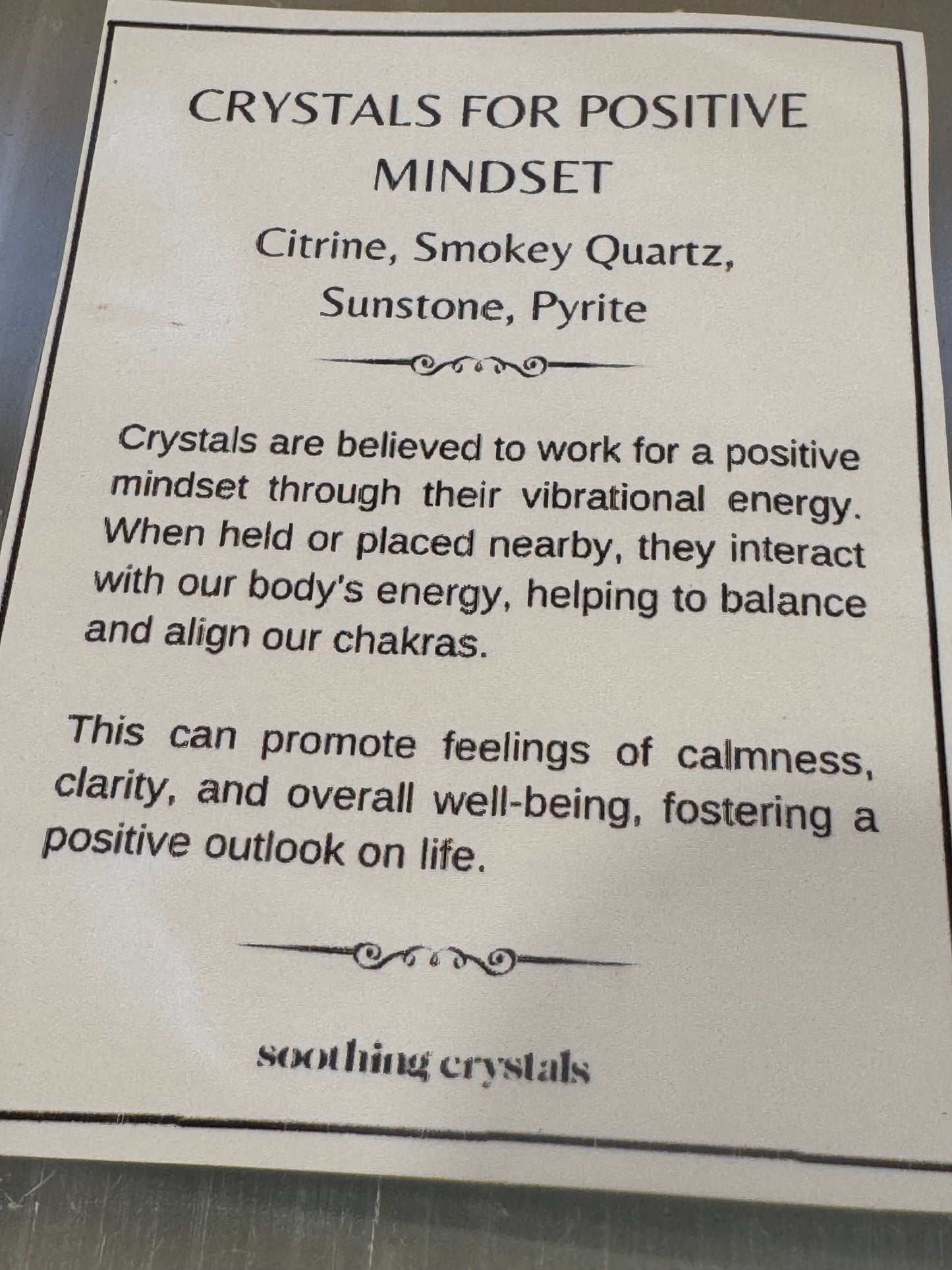 Radiate Positivity Positive Mindset Crystal Bracelet Intention Bracelet