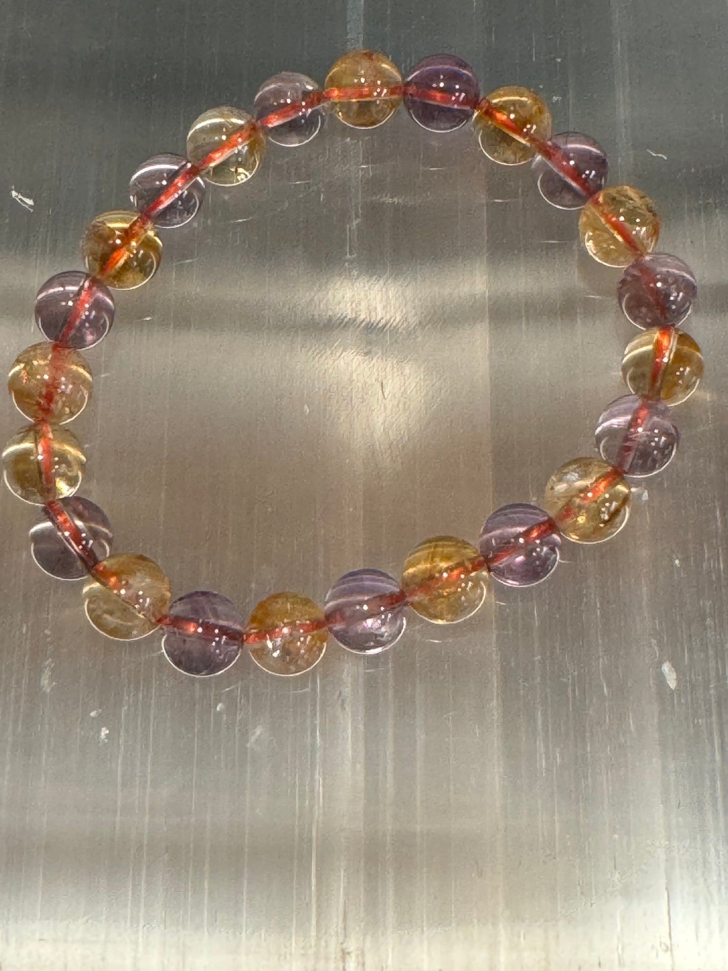 Amethyst and Citrine Bracelet High Quality 8mm