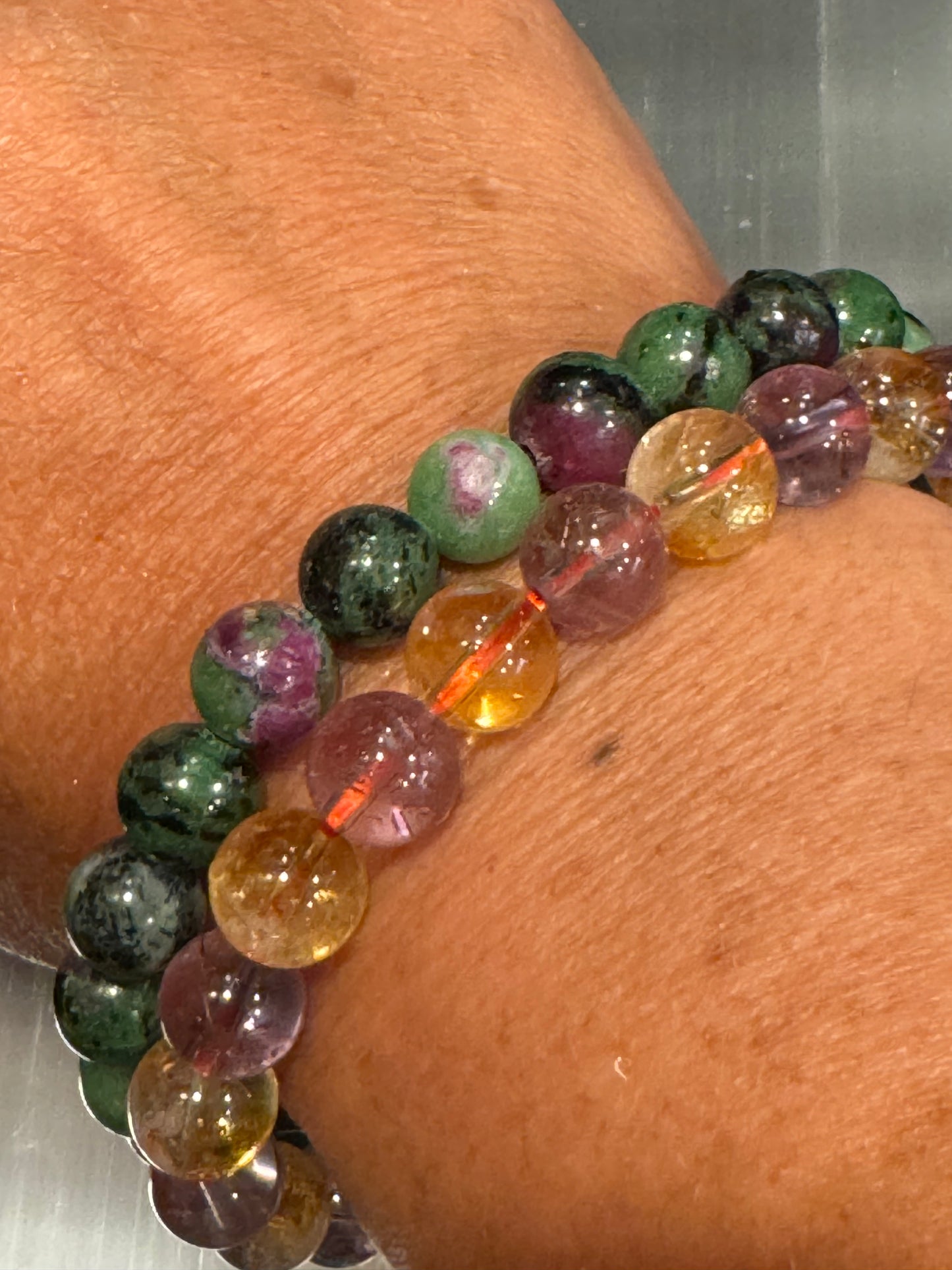 Physical Energy Boosting Crystal Bracelet Set 8mm