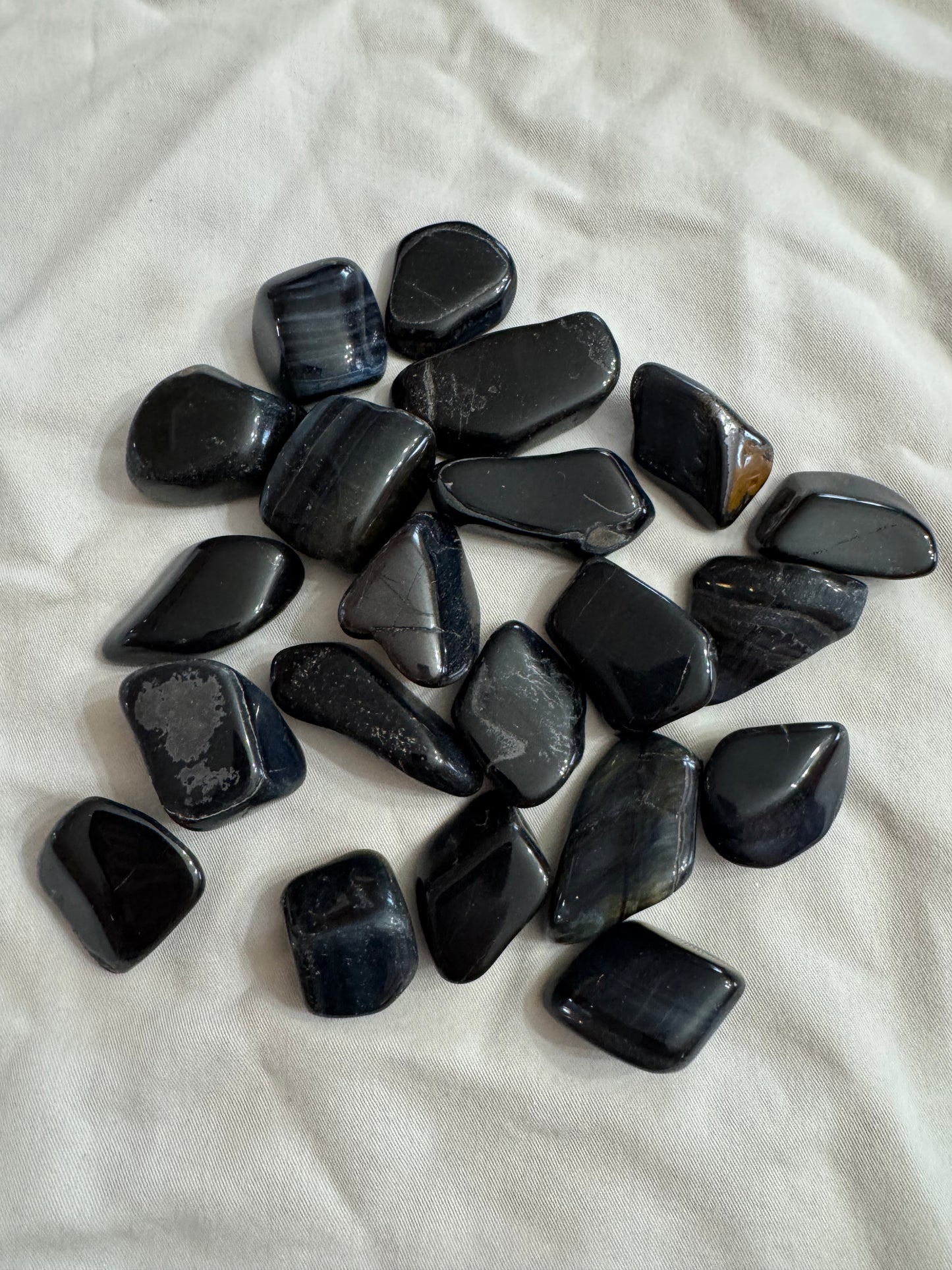 Tigereye Blue Crystal Tumble 1 Piece