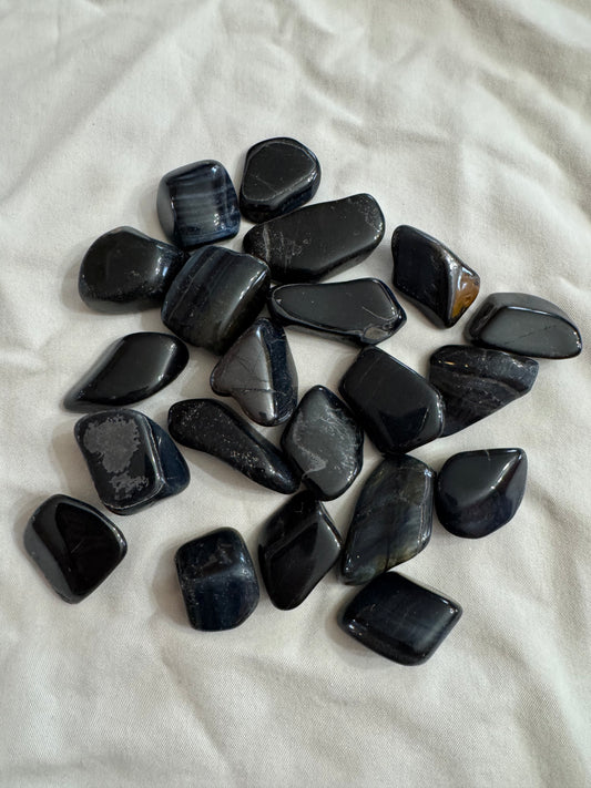 Tigereye Blue Crystal Tumble 1 Piece