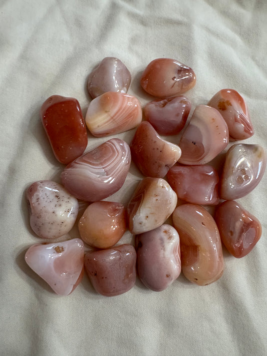 Apricot Agate Crystal Tumble 2 Piece