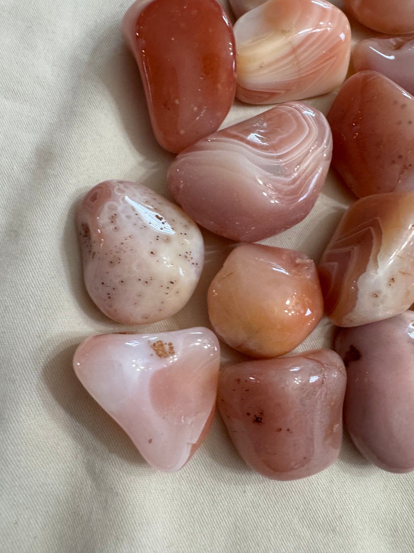 Apricot Agate Crystal Tumble 2 Piece