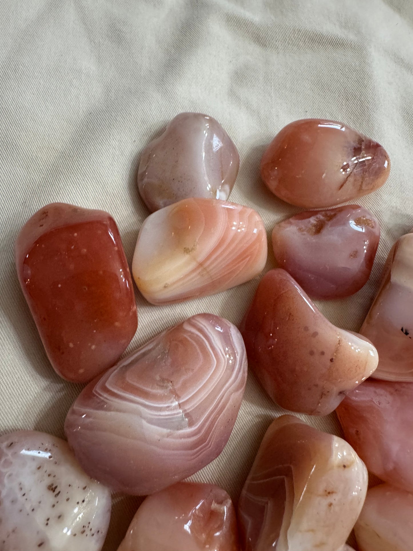 Apricot Agate Crystal Tumble 2 Piece