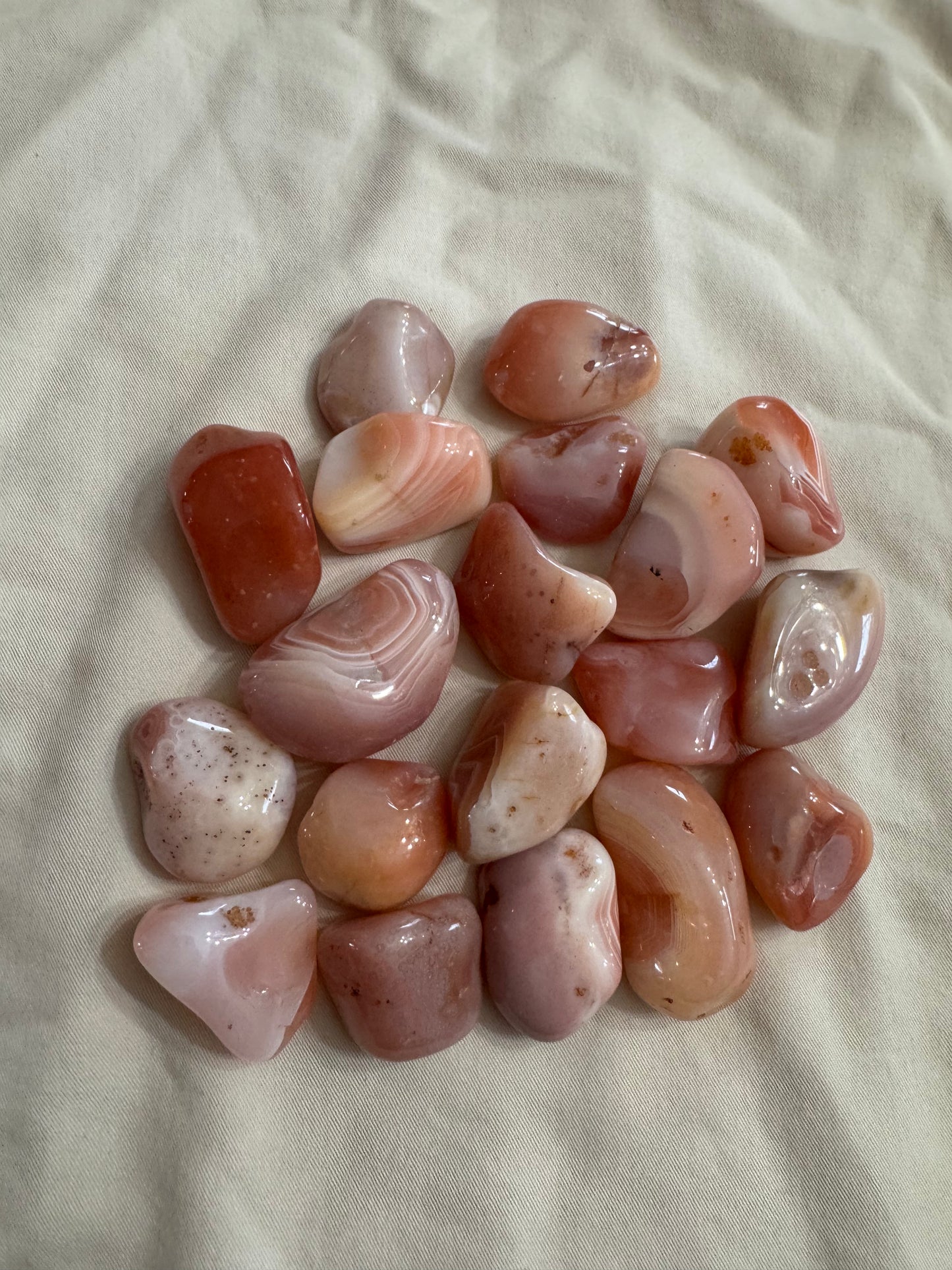 Apricot Agate Crystal Tumble 2 Piece