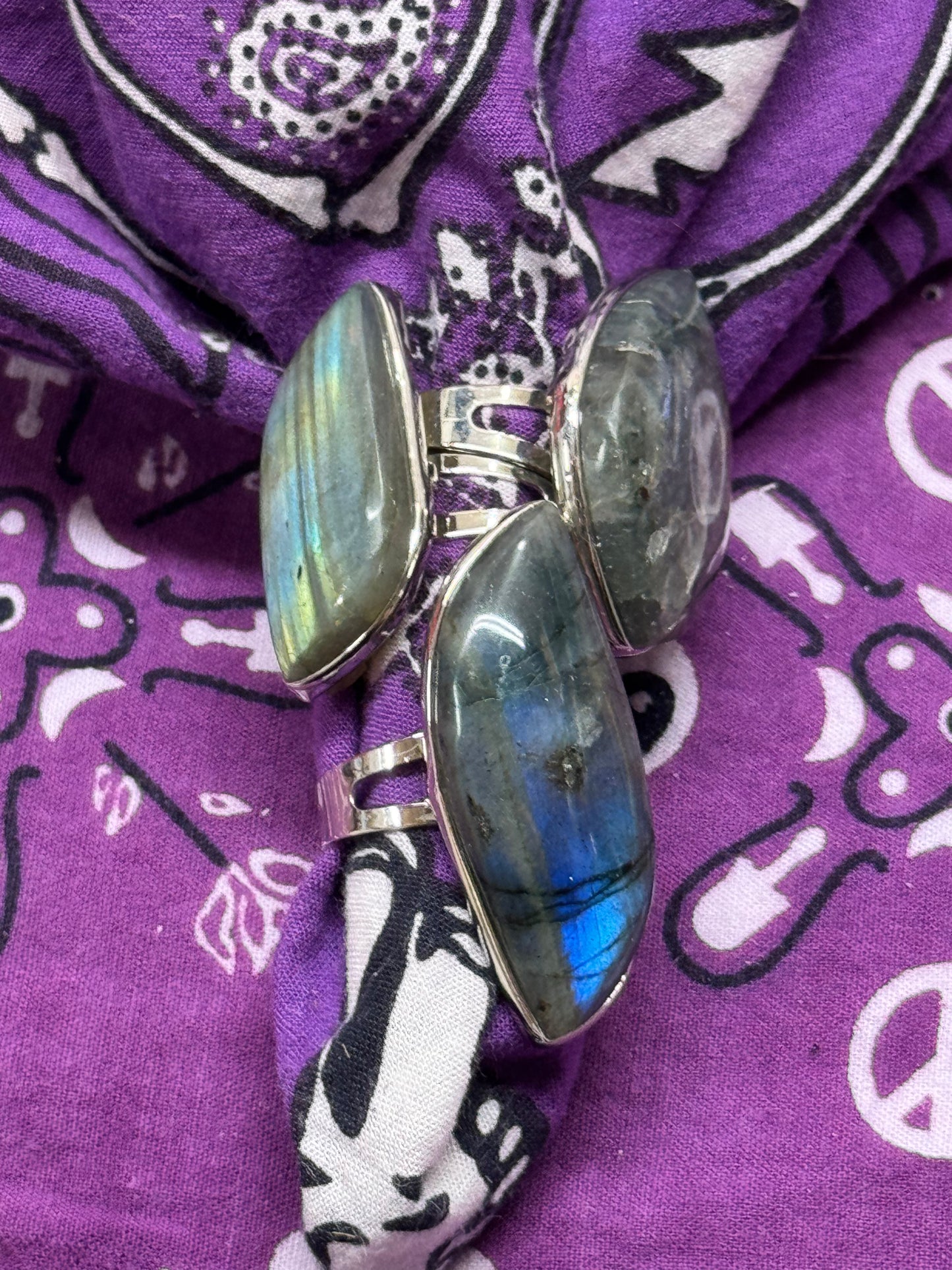 Labradorite Adjustable Ring
