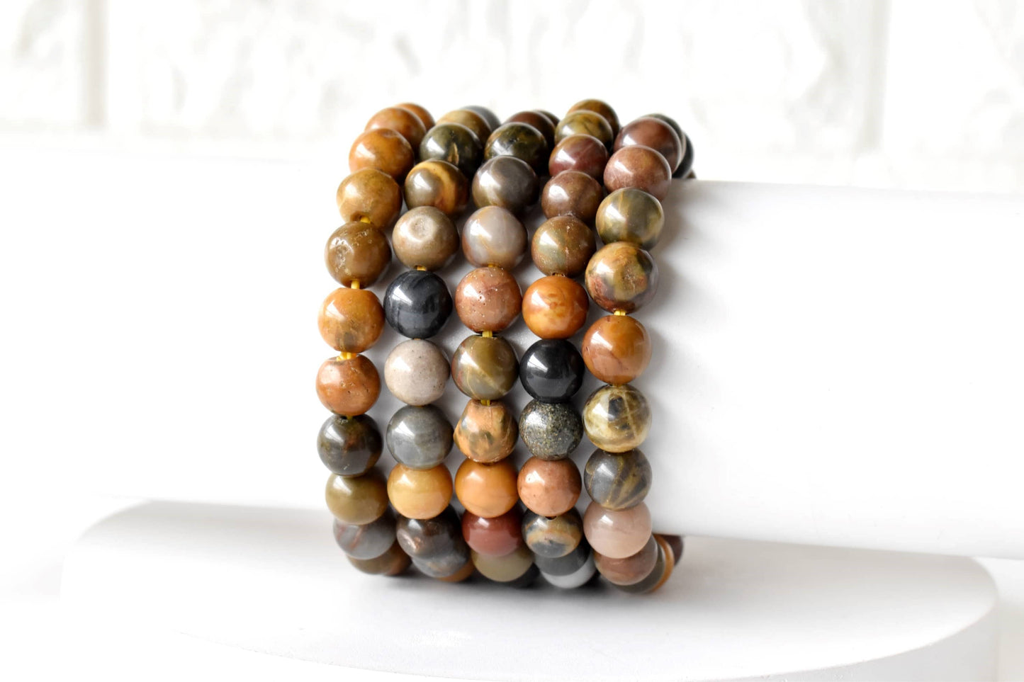 Petrified Wood Crystal Bracelet 6mm and 8mm