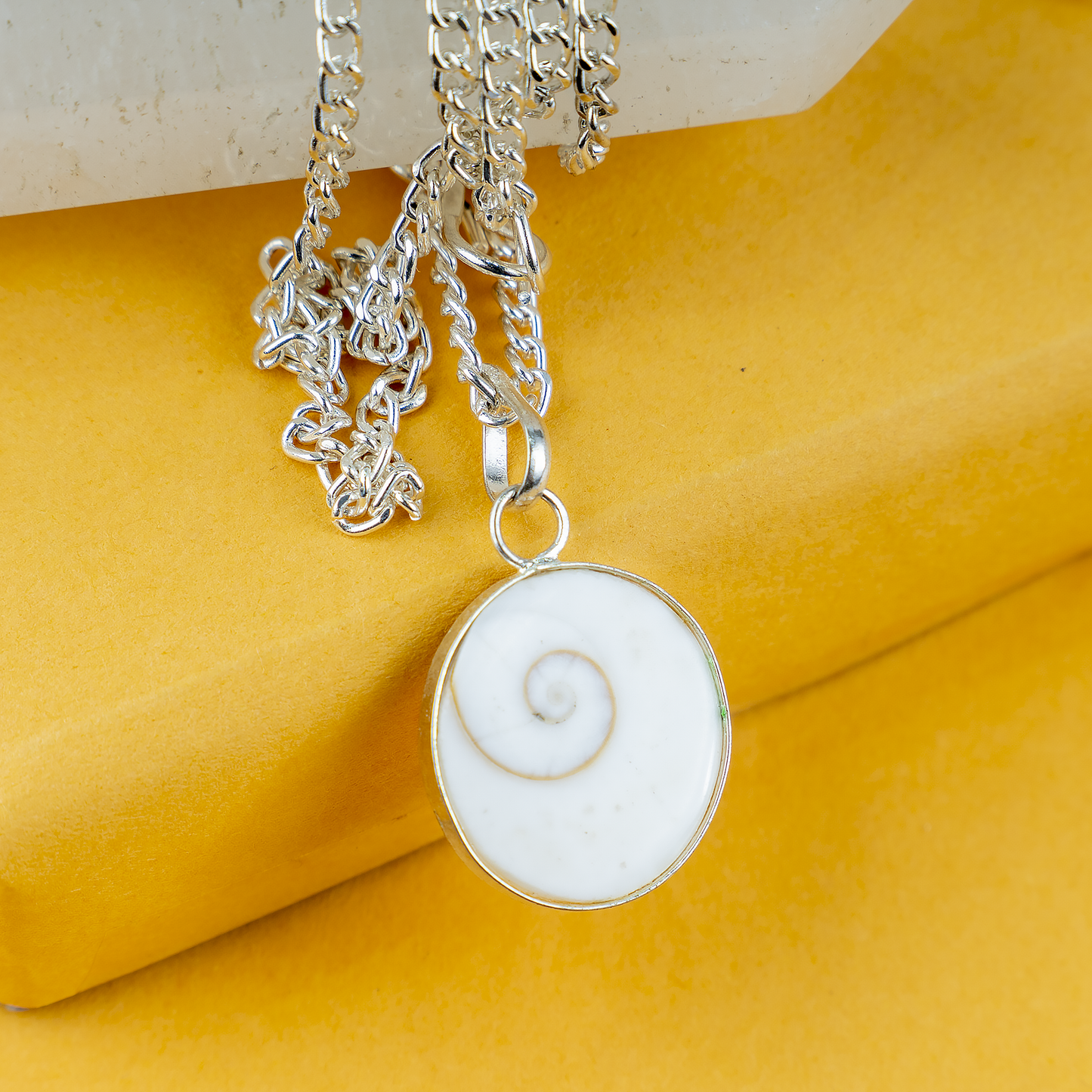 Gomati Chakra Fossil Pendant -Divine Protection- Prosperity Charm