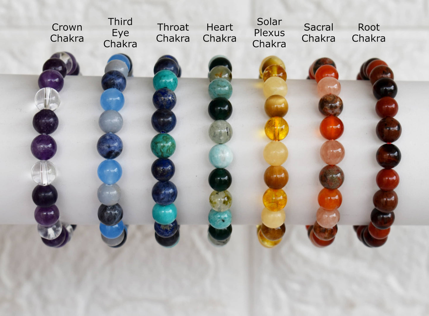 Pack of 7 Chakra's Bracelets | Chakra's Gemstone Bracelets