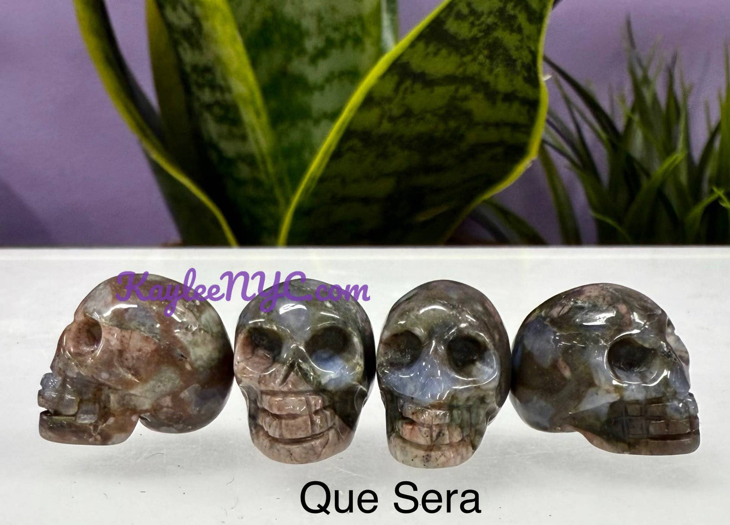 Natural Mix Crystal 22mm Skull Healing Energy