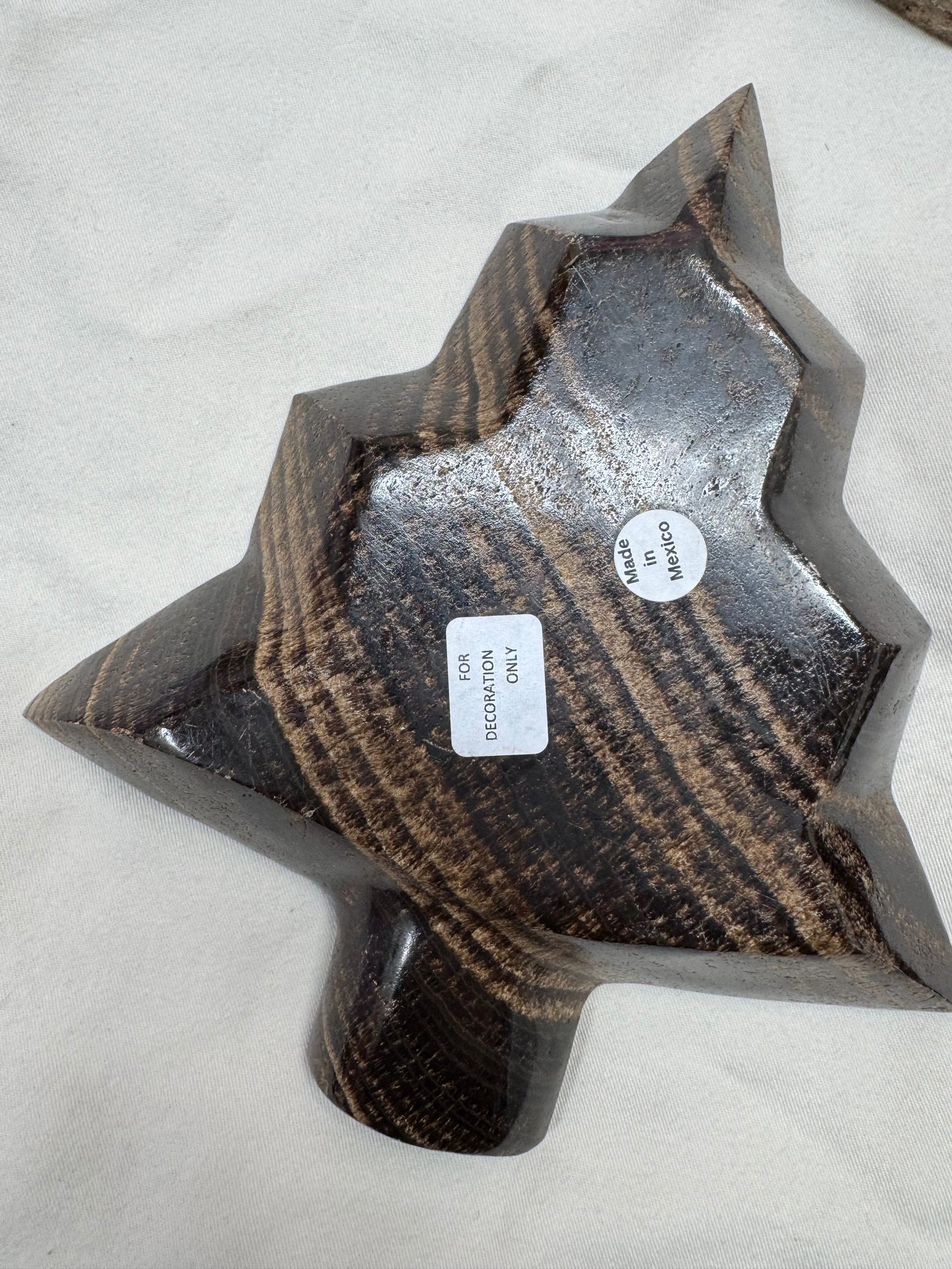 Chocolate Onyx Pine Tree Dish