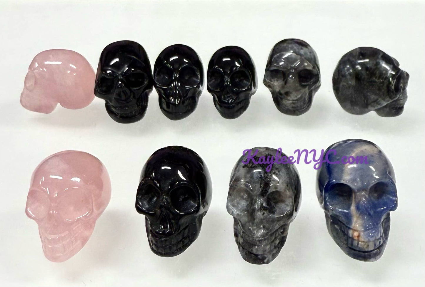 Natural Mix Crystal 1” Skull Healing Energy