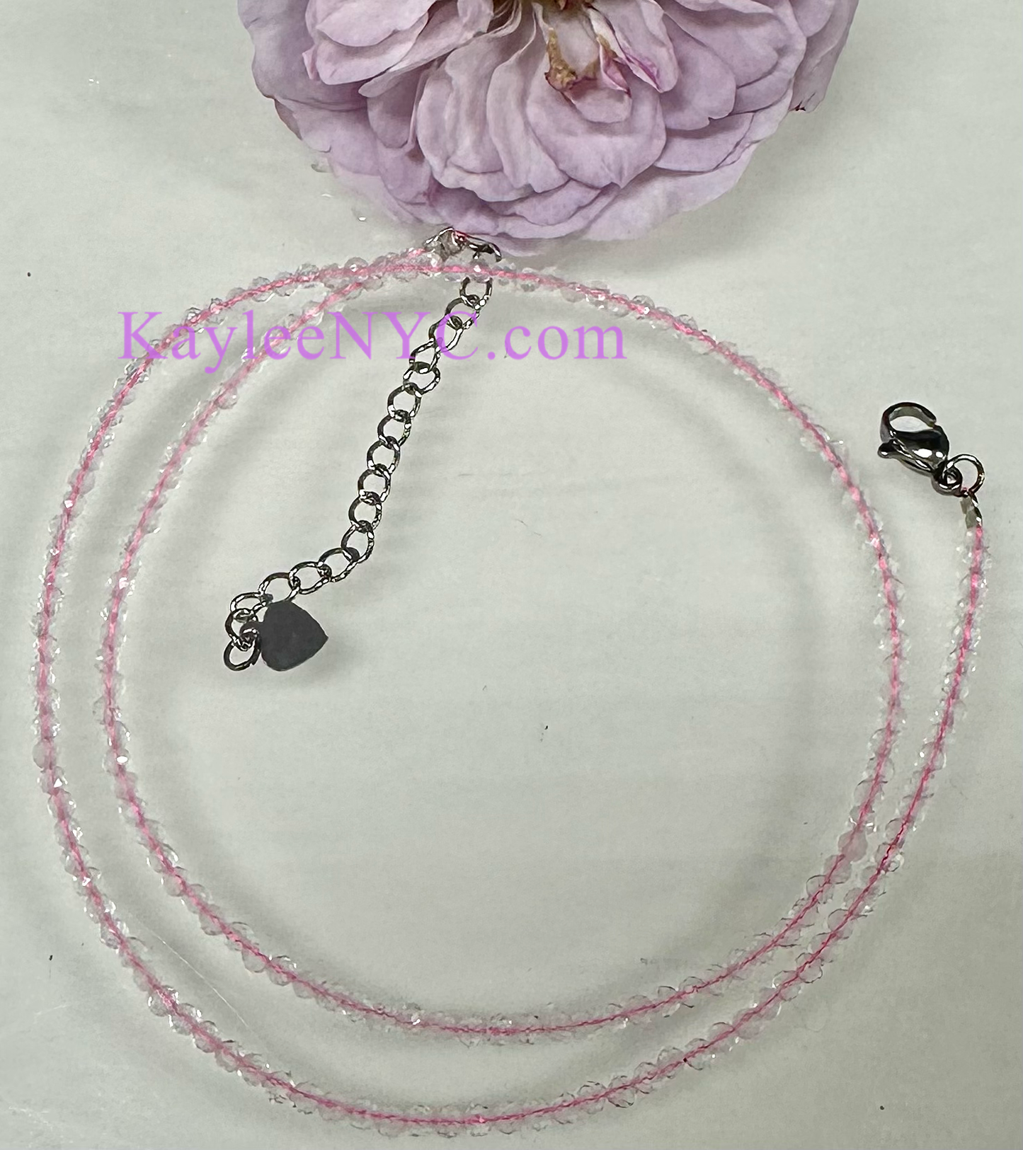 2mm Natural Rose Quartz Necklaces Crystals Healing Energy
