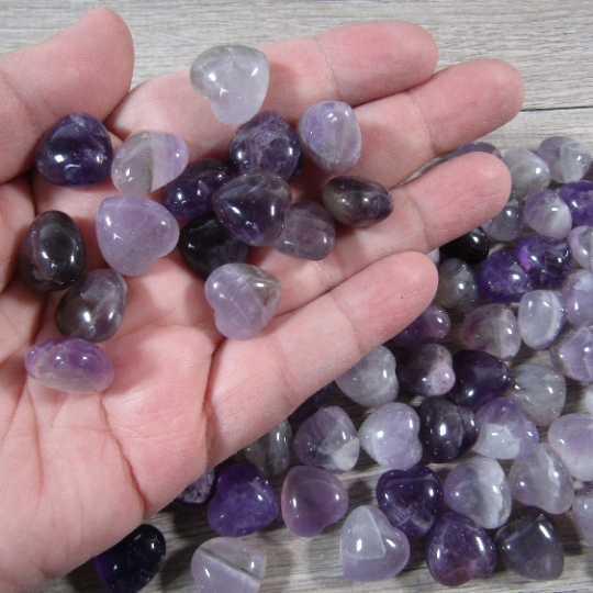 Gemstone Puffy Heart 15mm – Mini Crystal Hearts for Retail