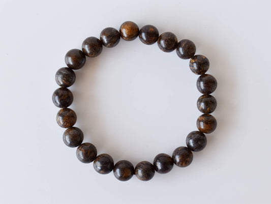 Bronzite Crystal Gemstone Bracelet 8mm