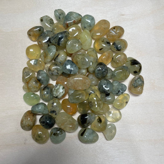 Prehnite Golden Yellow tumbled 4-5 pieces