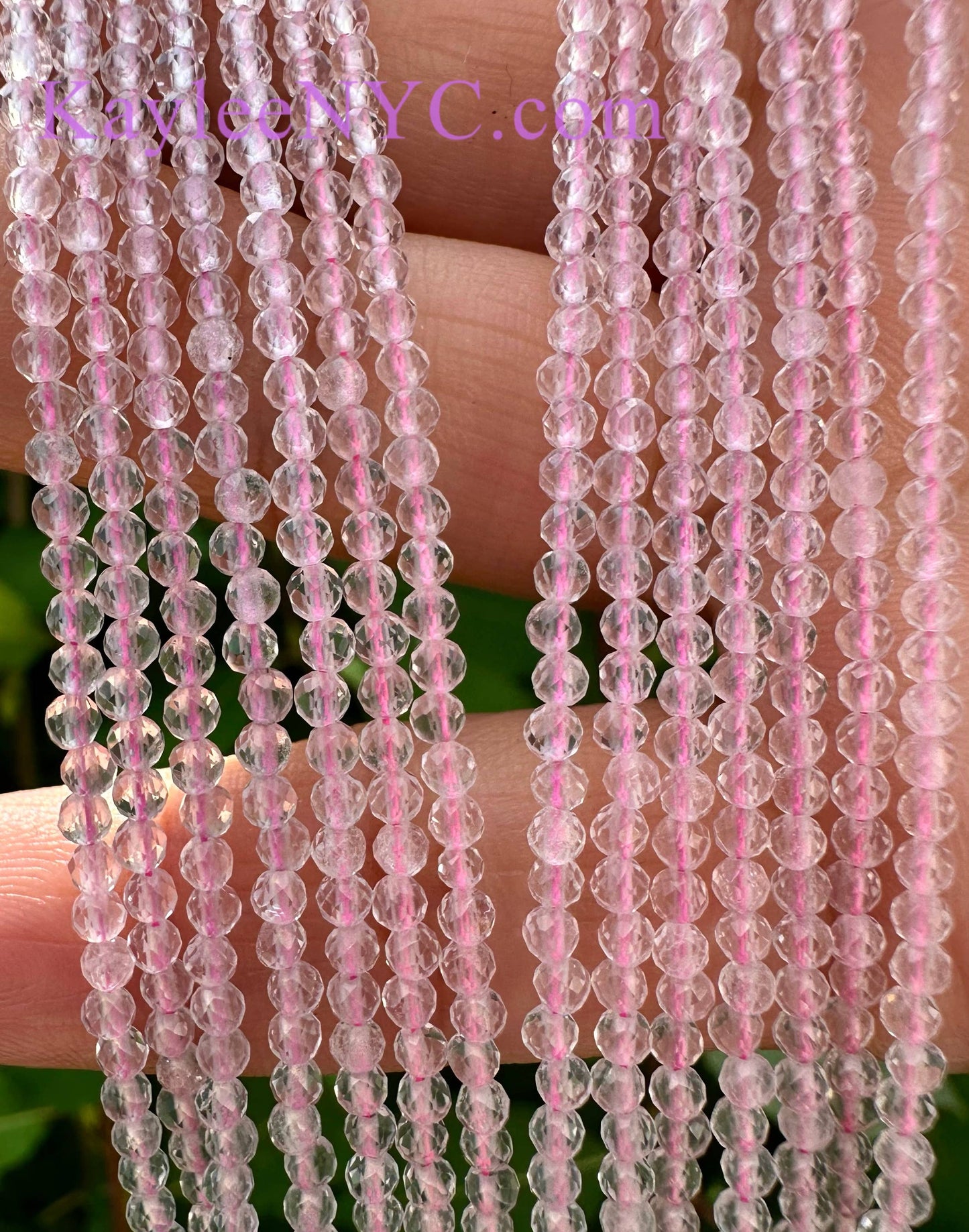 2mm Natural Rose Quartz Necklaces Crystals Healing Energy