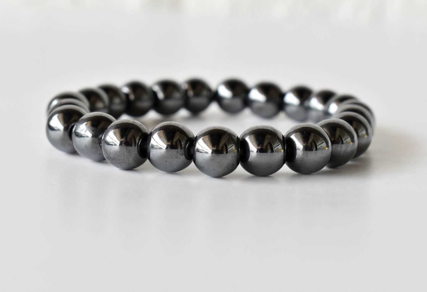 Hematite Crystal Healing Gemstone Bracelet 6mm and 8mm