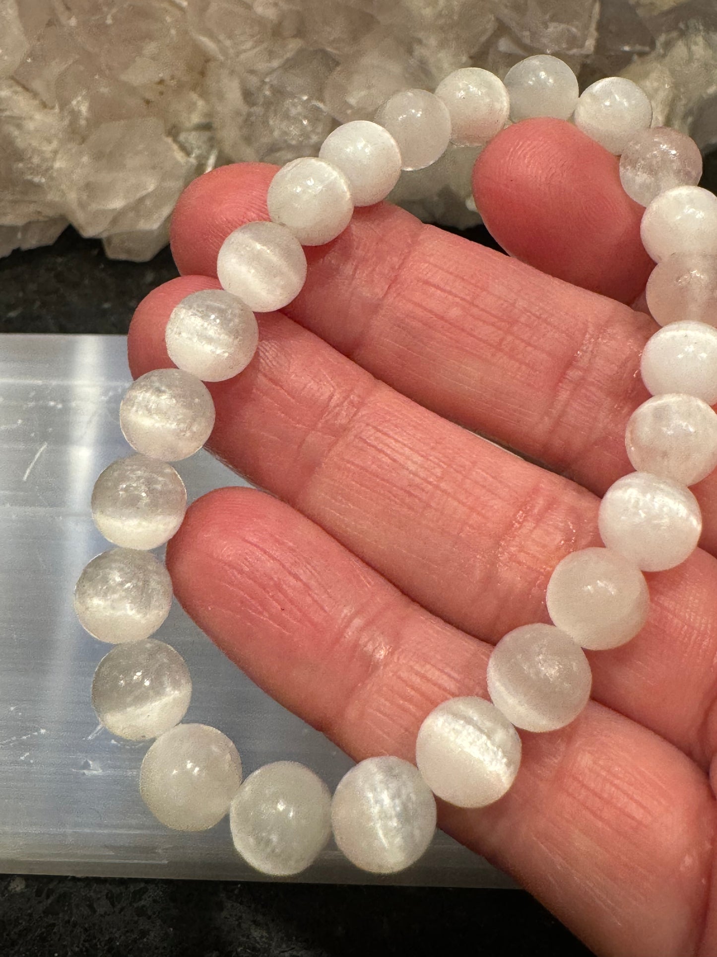 Selenite Crystal Bracelet 8mm