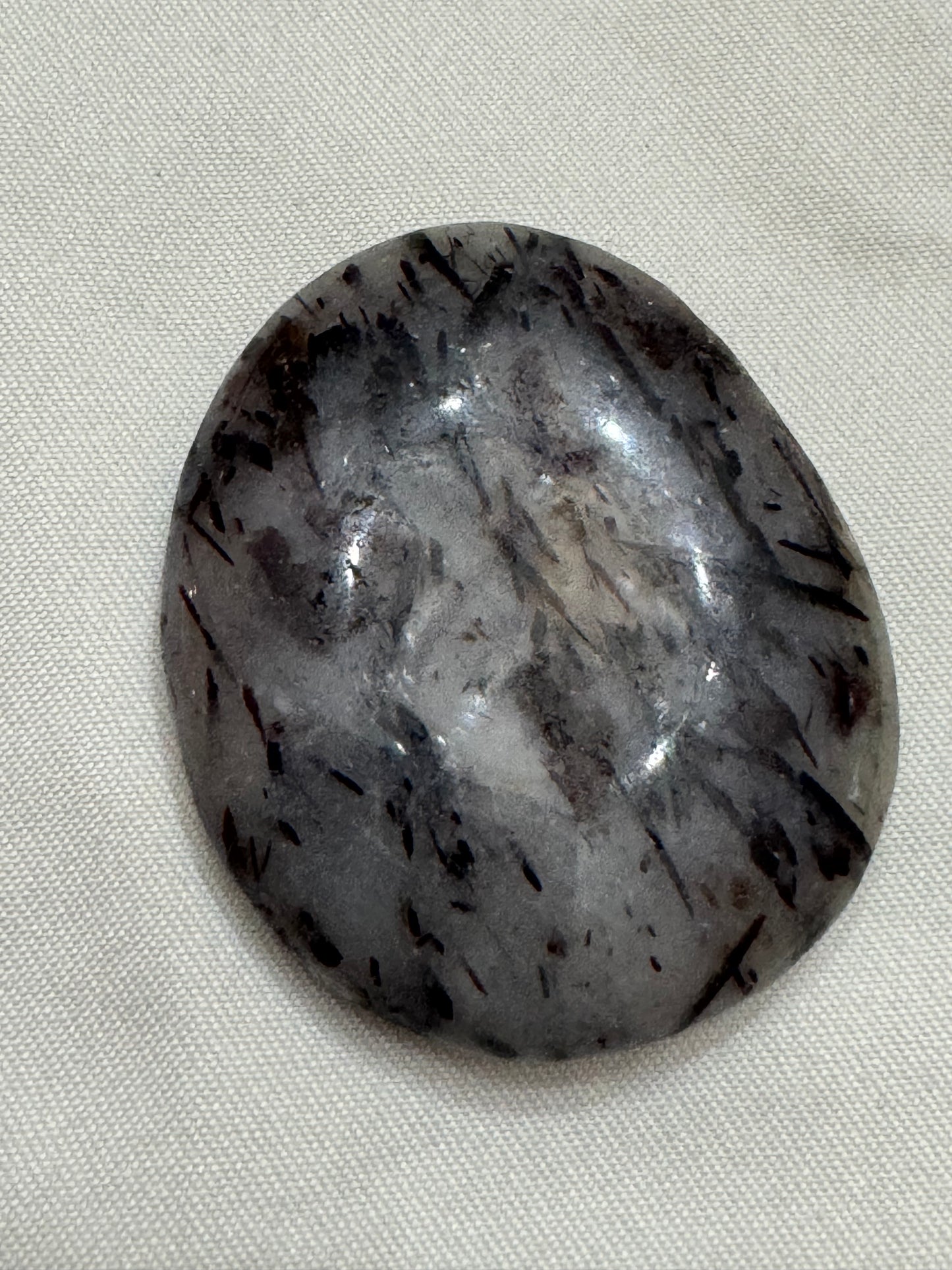 Astrophyllite Crystal Smooth Flat Stone Pocket Palm