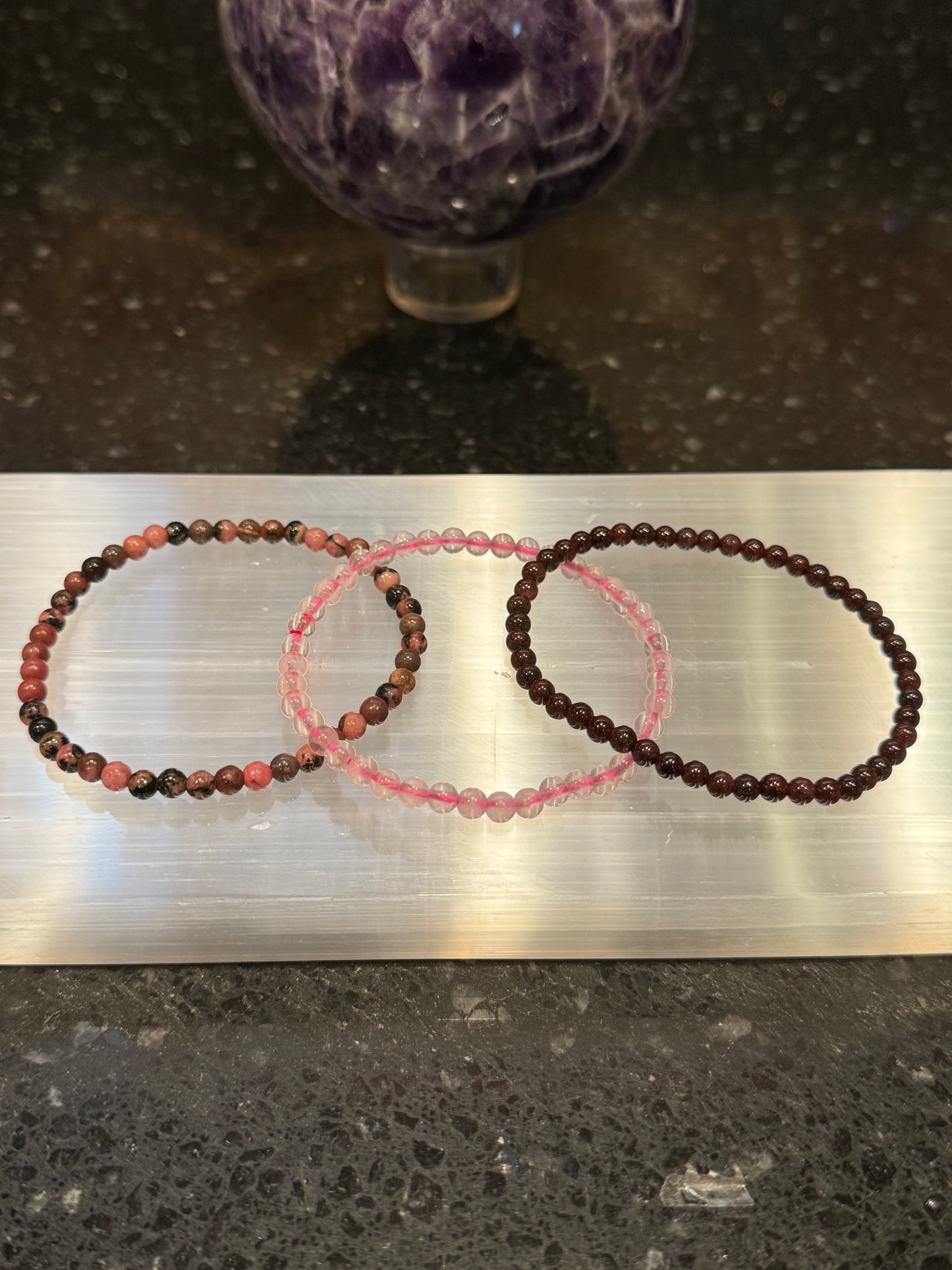 Love Manifesting Crystal Bracelet Trio Set