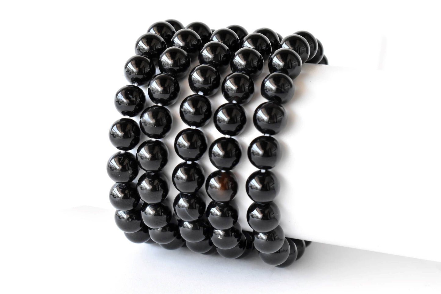 Black Onyx Crystal Gemstone Bracelet 6mm and 8mm