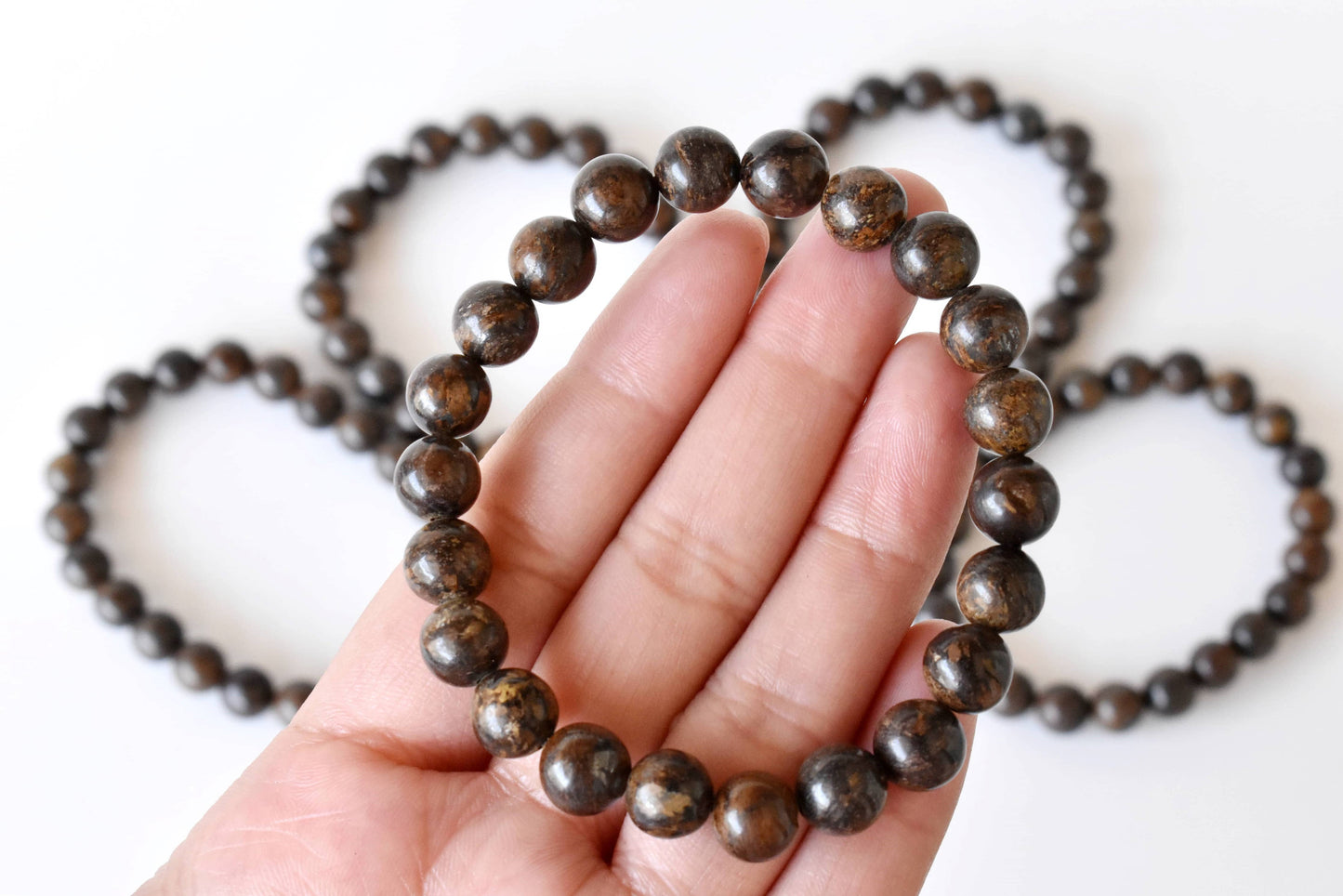 Bronzite Crystal Gemstone Bracelet 8mm