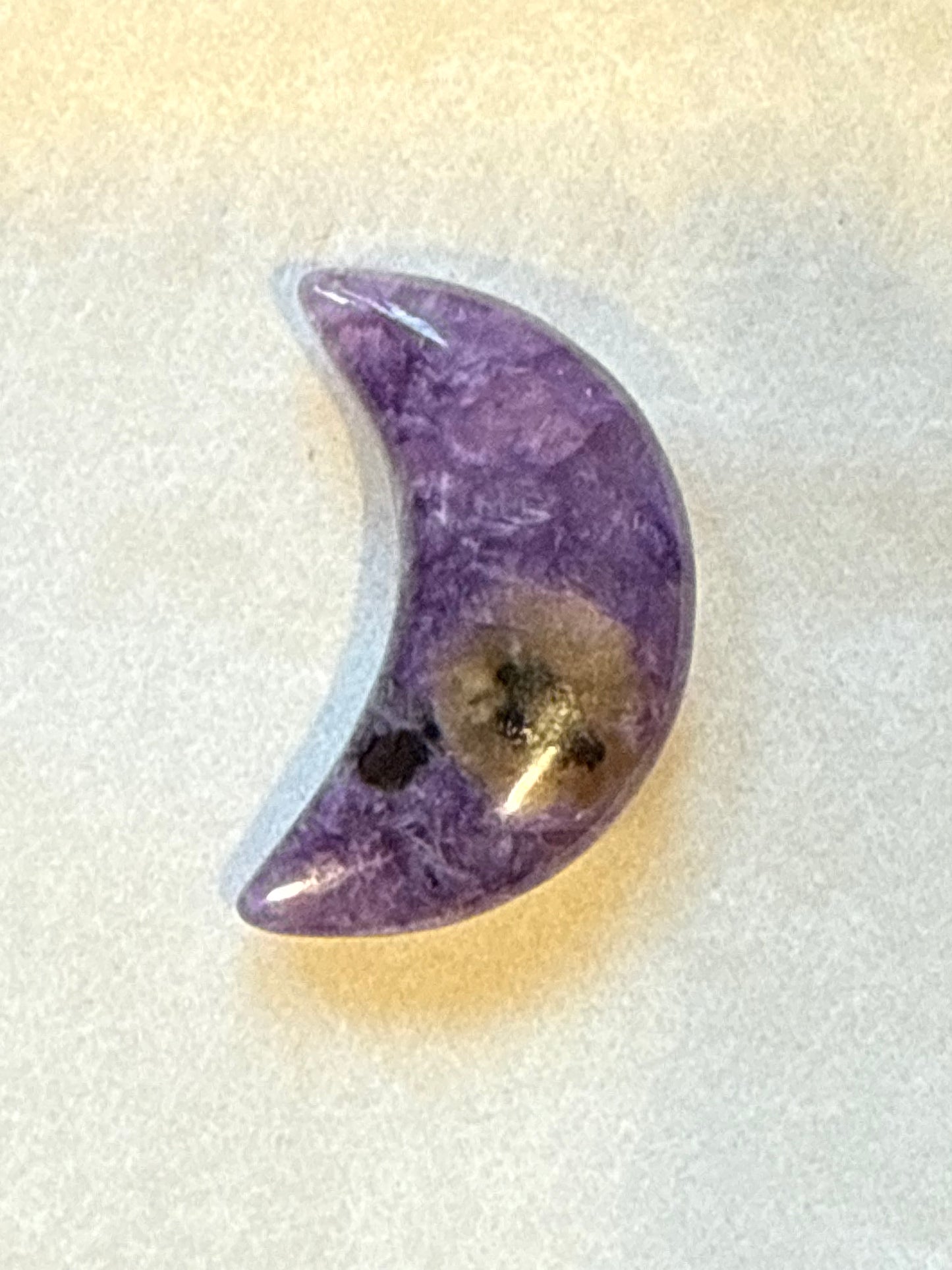Charoite Crystal Pocket Crescent Moon 🌙