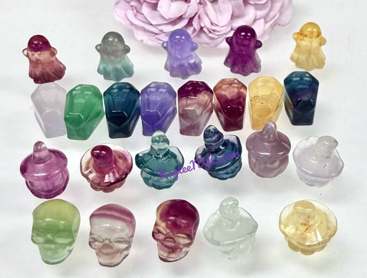 Mini Candy Fluorite Halloween Carvings Crystal