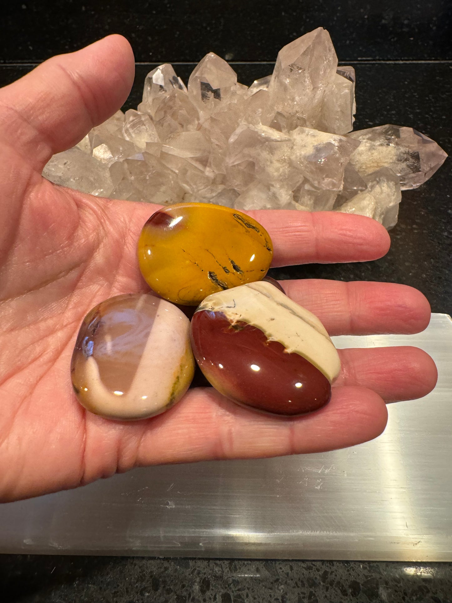 Mookaite Crystal Flat Smooth Stone