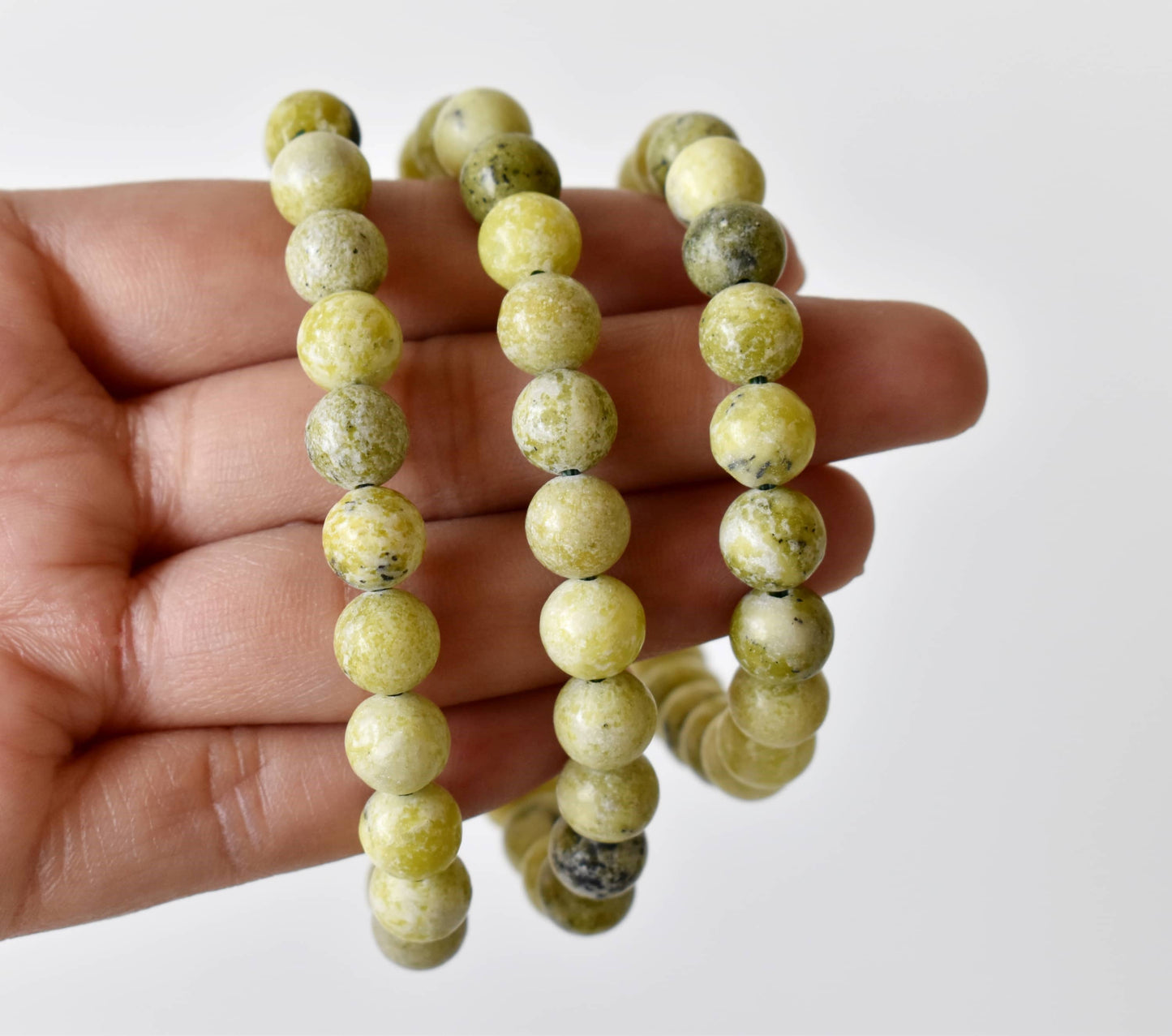 Serpentine Crystal Gemstone Bracelet 8mm