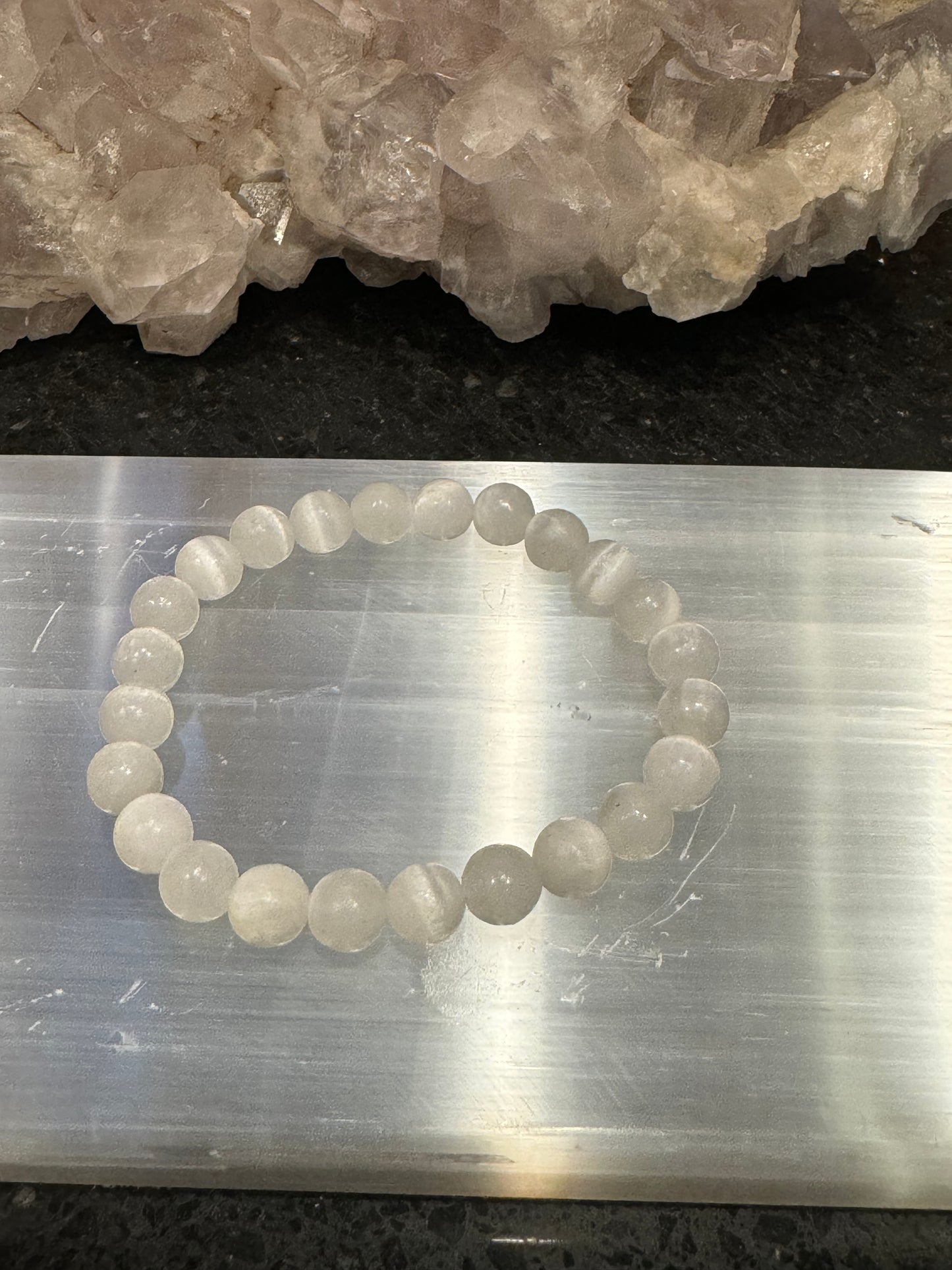 Selenite Crystal Bracelet 8mm