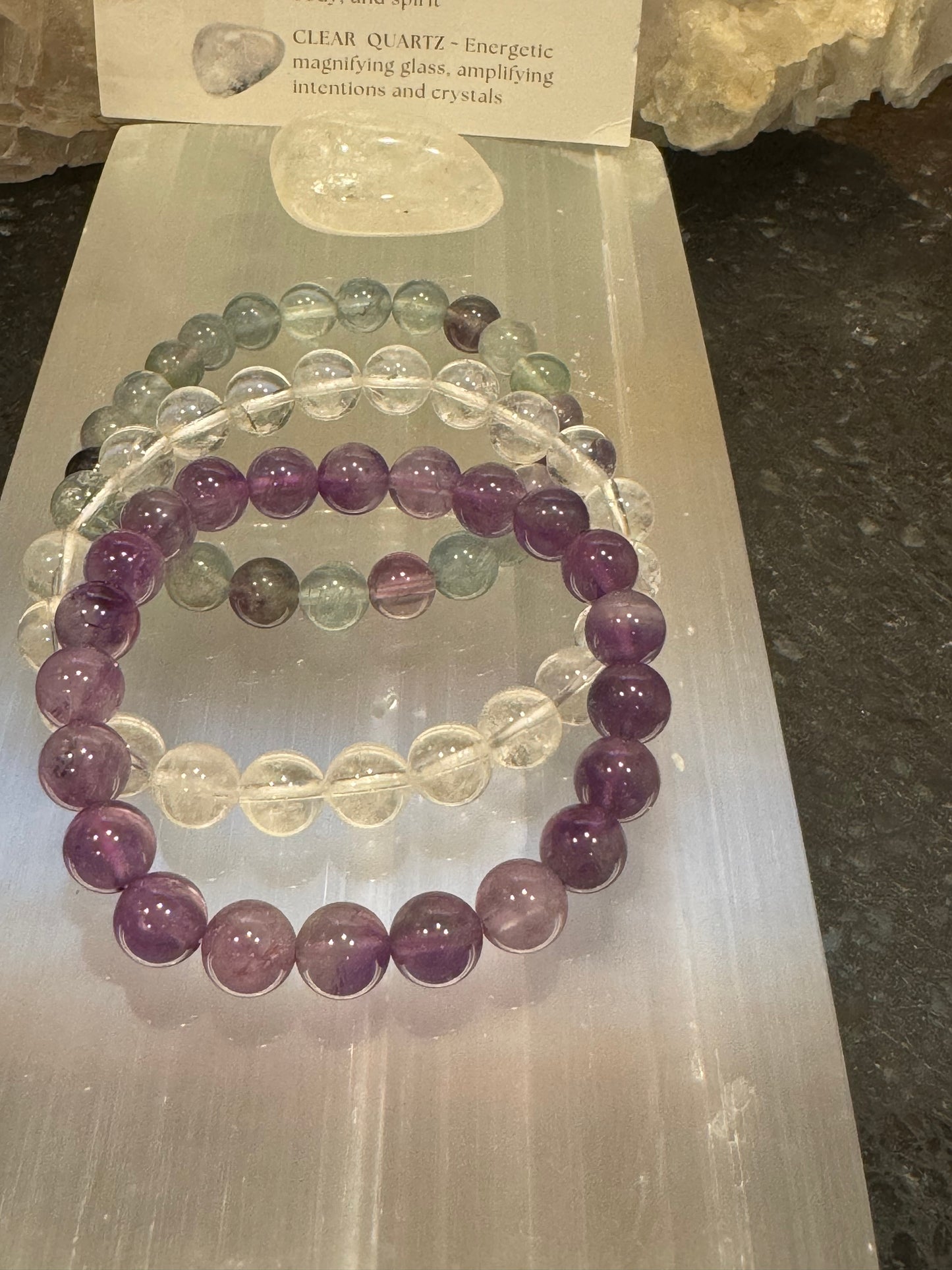 Spirituality Manifesting Crystal Bracelet Set 8mm