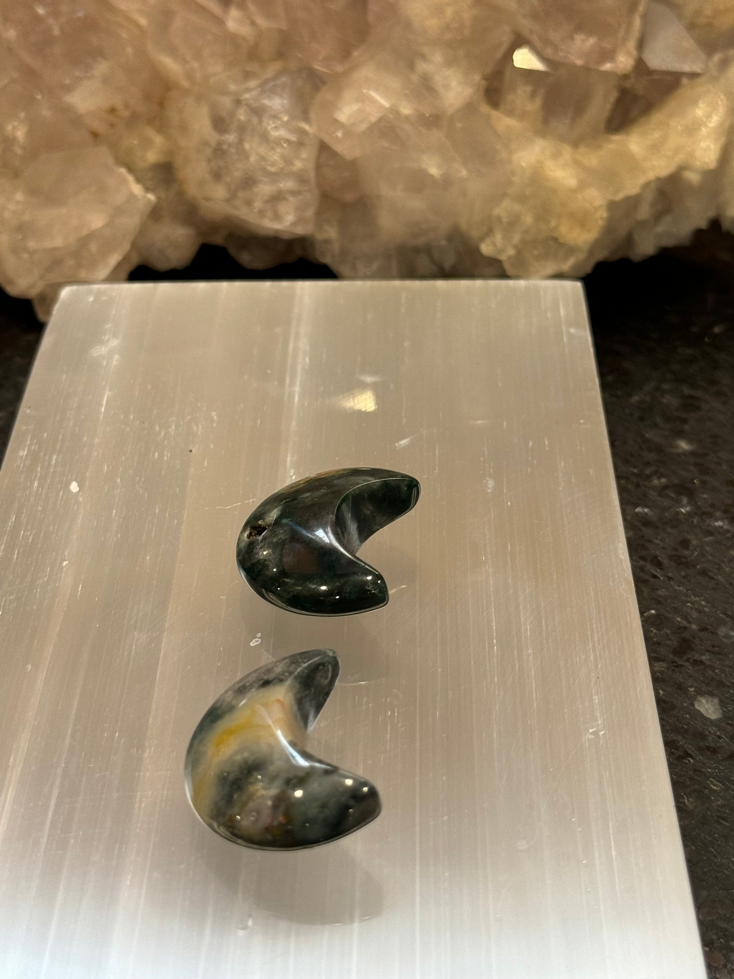 Ocean Jasper Moon Set of 2