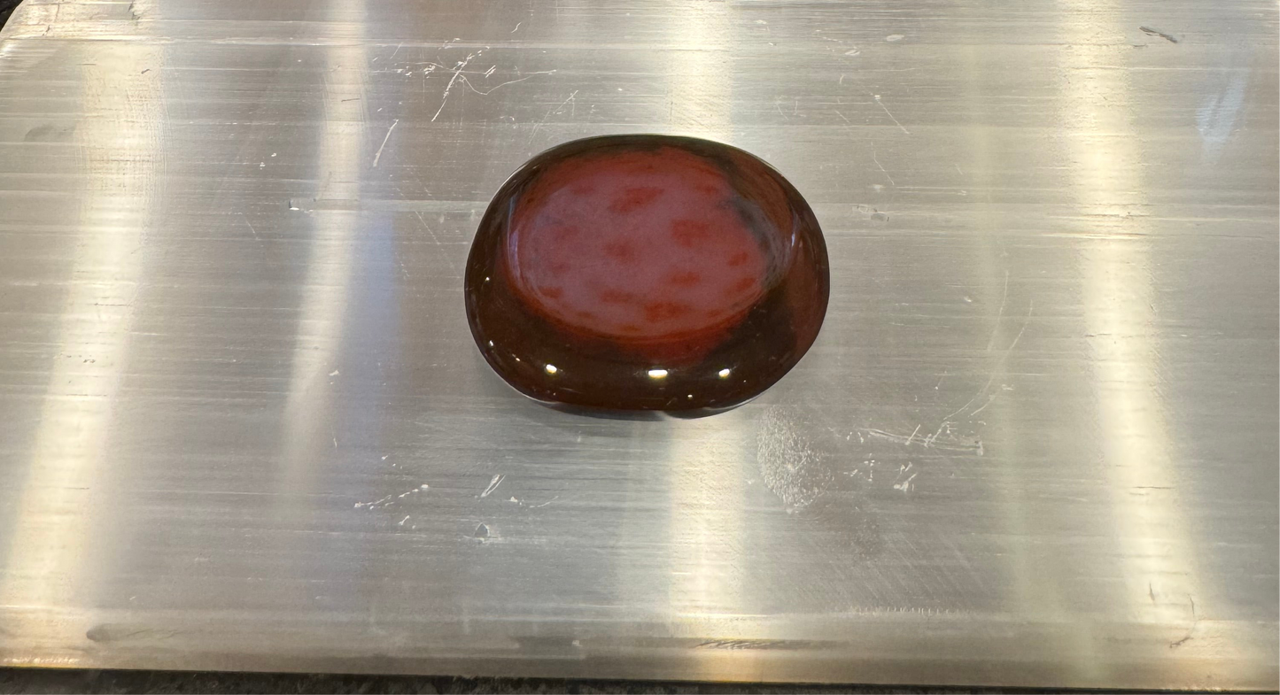 Carnelian Crystal Flat Smooth Stone