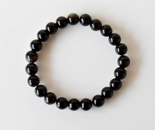 Golden Obsidian Crystal Bracelet 8mm
